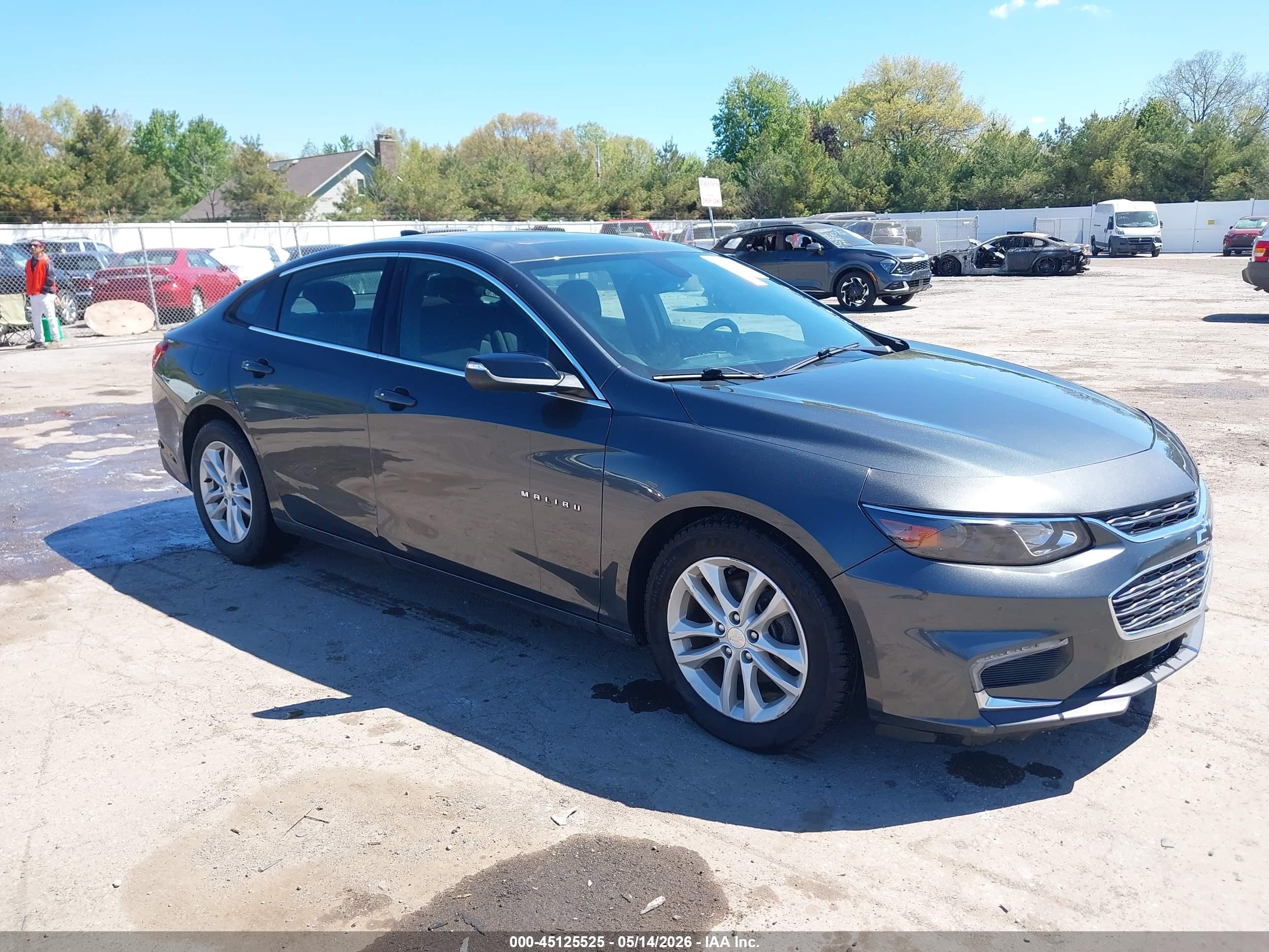 2018 Chevrolet Malibu Lt Gray vin: 1G1ZD5ST1JF240553