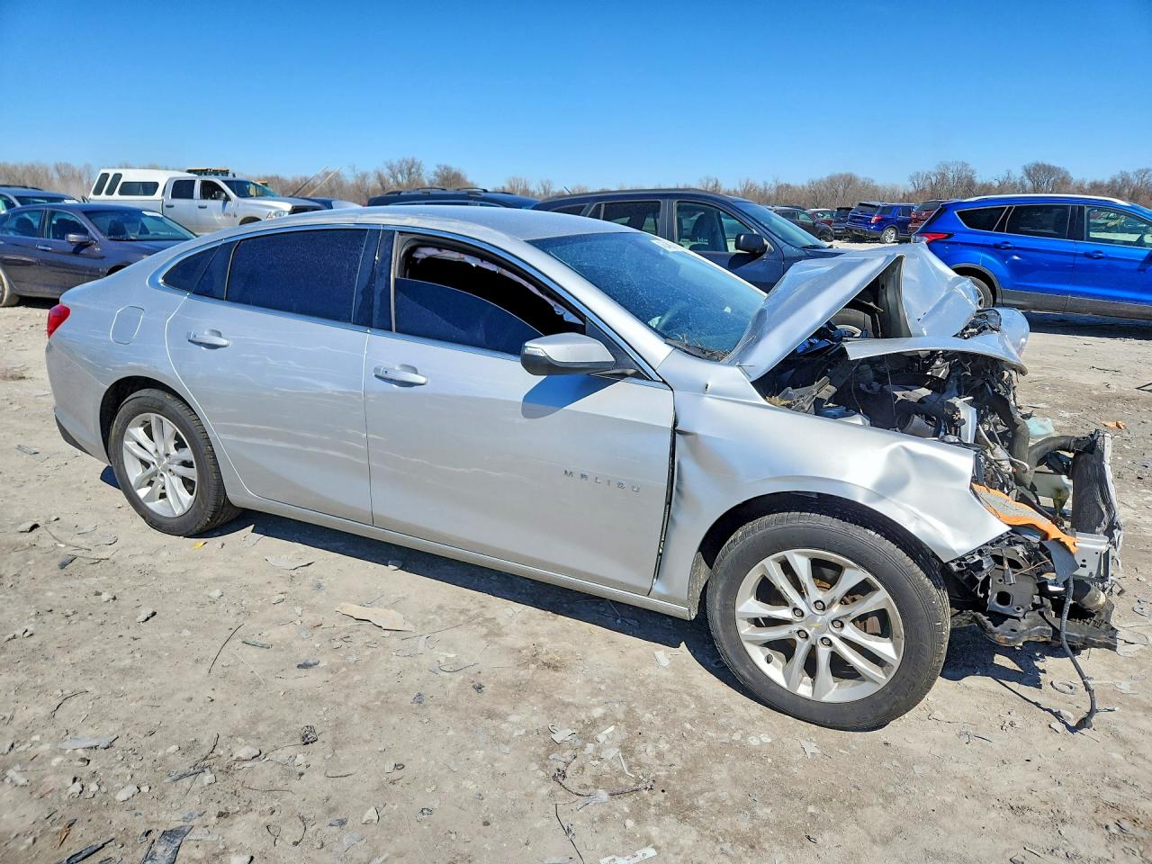 2018 Chevrolet Malibu Lt Silver vin: 1G1ZD5ST1JF246143