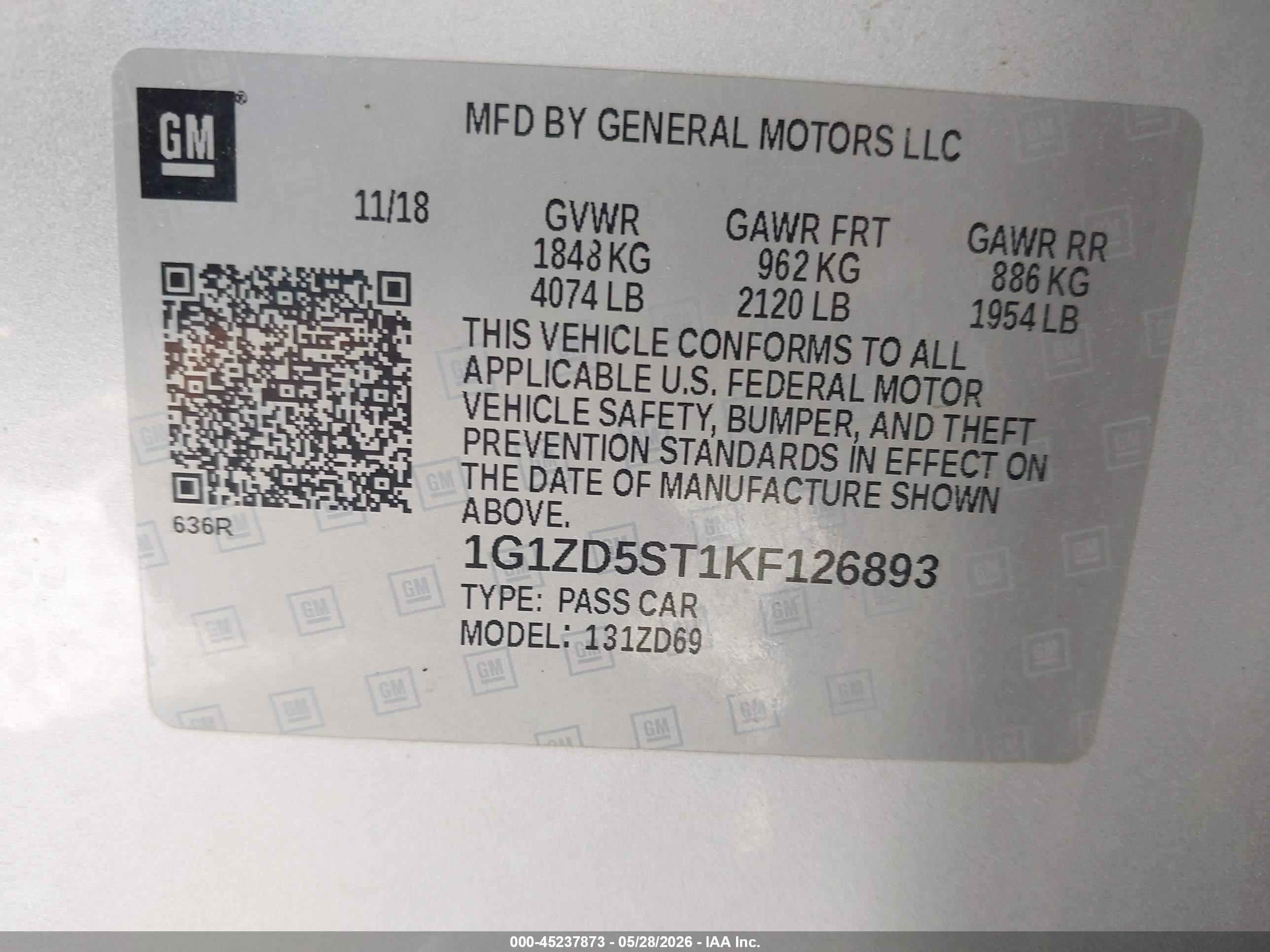2019 Chevrolet Malibu Lt Silver vin: 1G1ZD5ST1KF126893