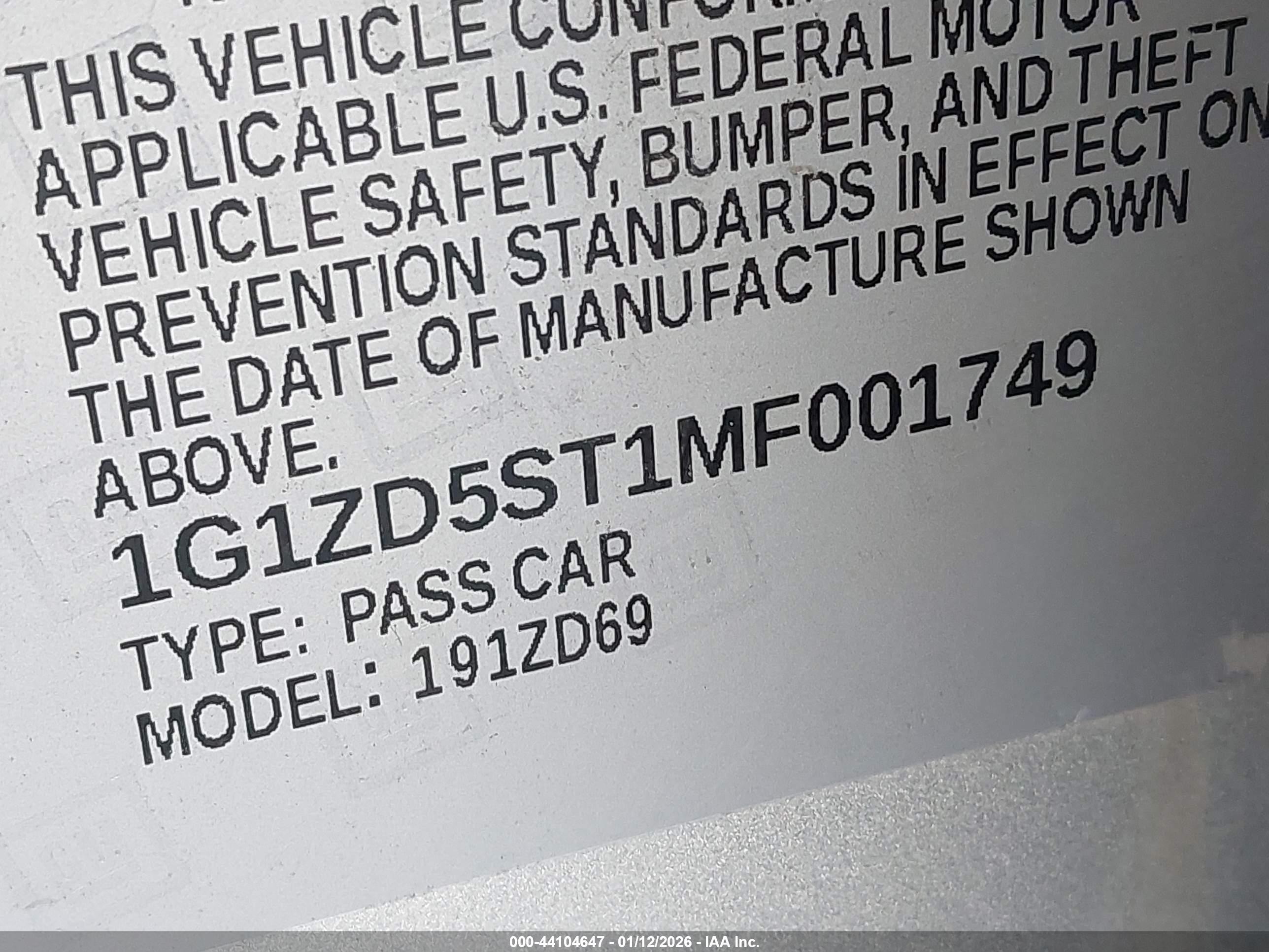 2021 Chevrolet Malibu Fwd Lt Silver vin: 1G1ZD5ST1MF001749