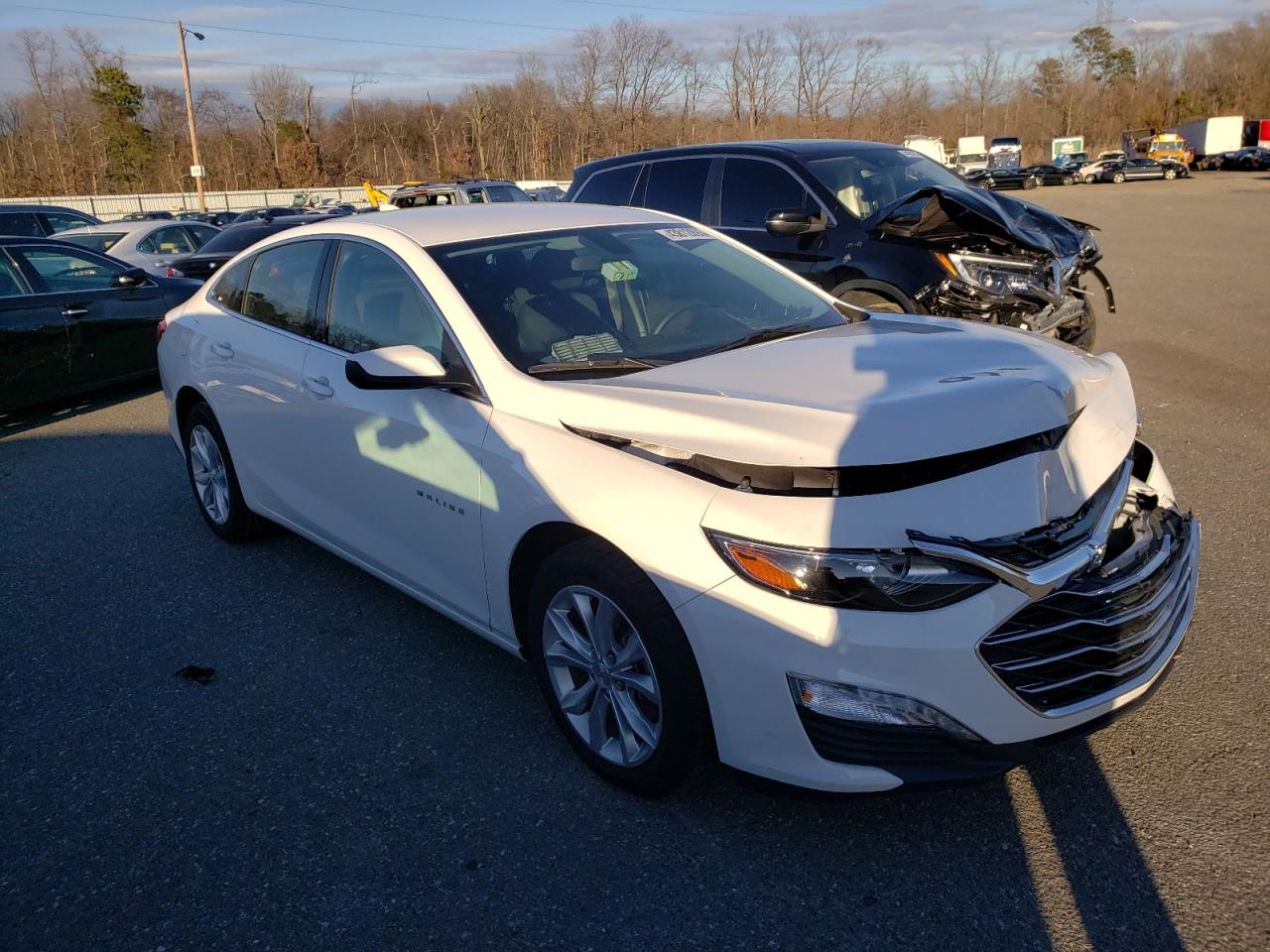 2022 Chevrolet Malibu Lt White vin: 1G1ZD5ST1NF141415