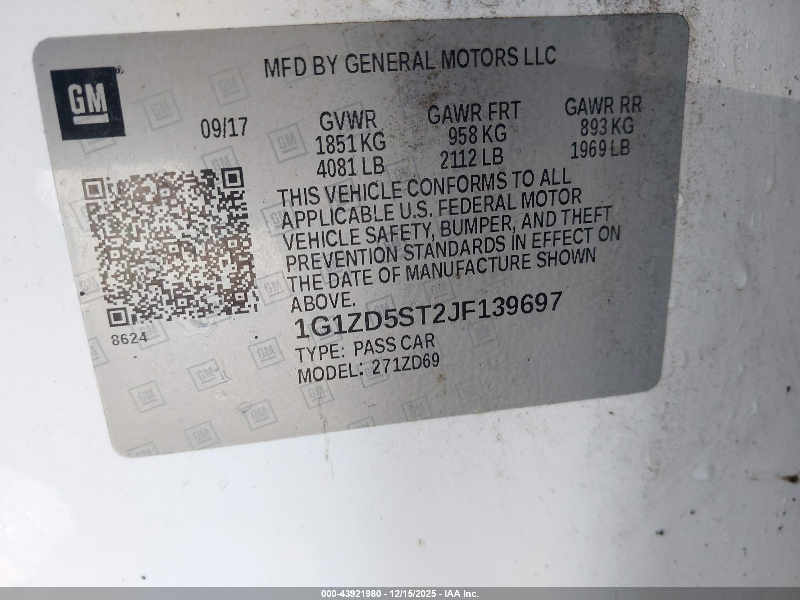 2018 Chevrolet Malibu Lt White vin: 1G1ZD5ST2JF139697