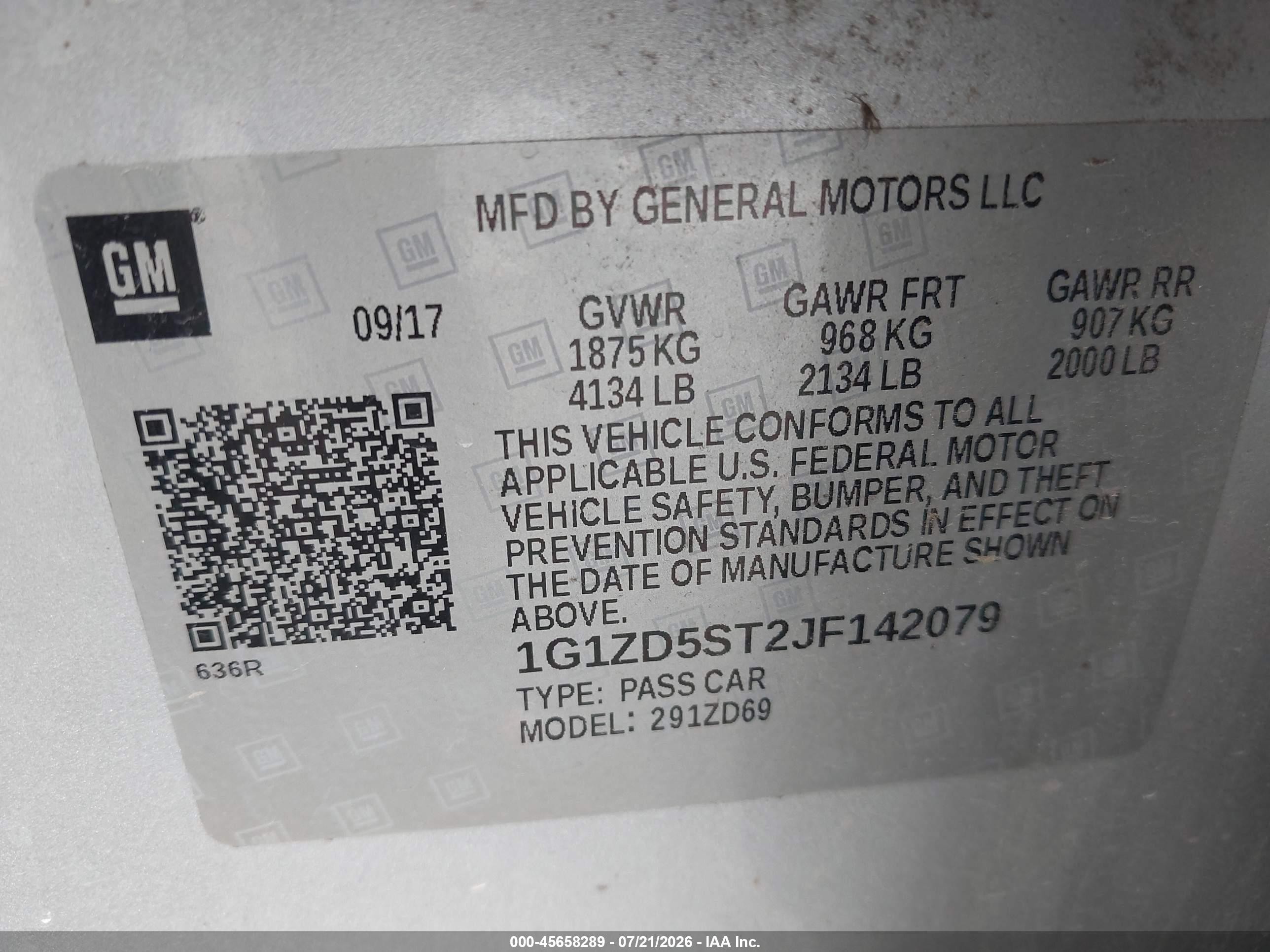 2018 Chevrolet Malibu Lt Серебряный vin: 1G1ZD5ST2JF142079