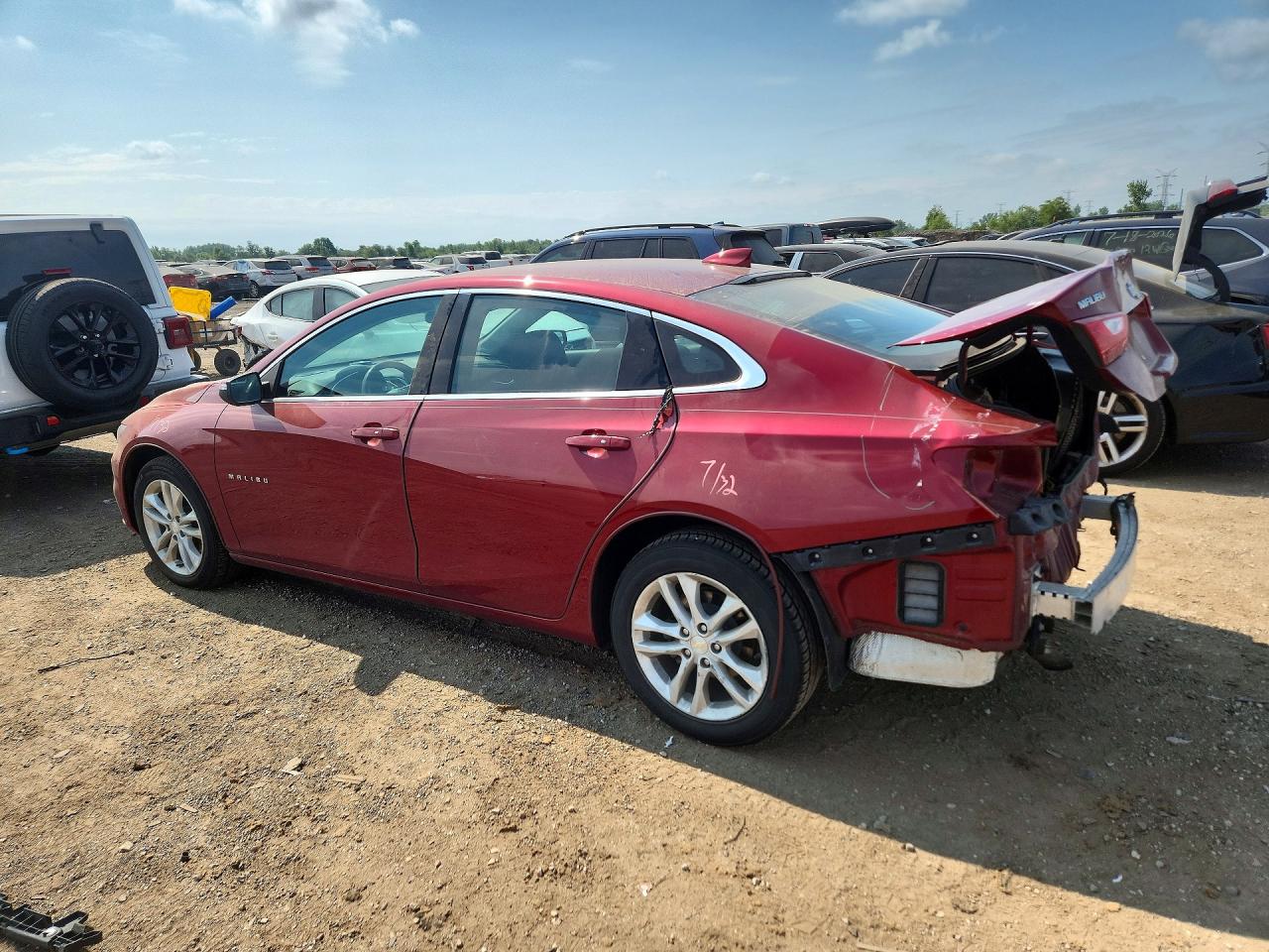 2018 Chevrolet Malibu Lt Red vin: 1G1ZD5ST3JF212964