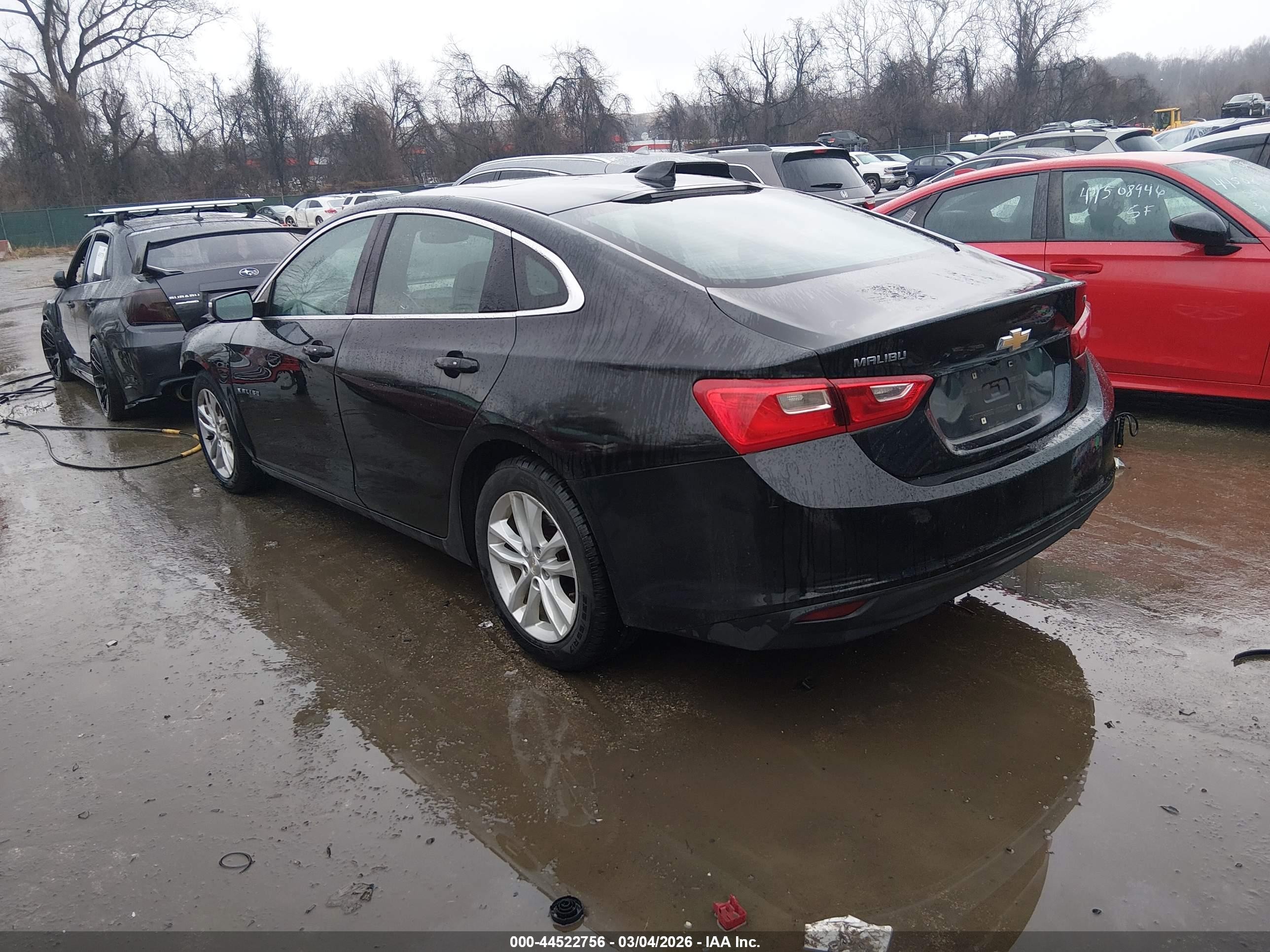 2018 Chevrolet Malibu Lt Black vin: 1G1ZD5ST3JF239680