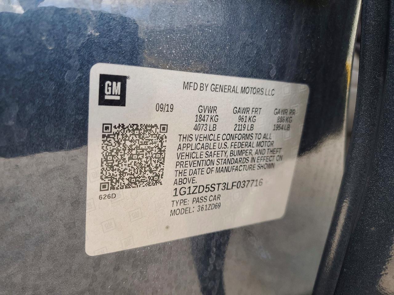2020 Chevrolet Malibu Lt Gray vin: 1G1ZD5ST3LF037716