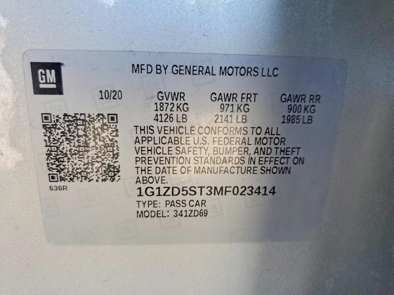 2021 Chevrolet Malibu Lt Серебряный vin: 1G1ZD5ST3MF023414