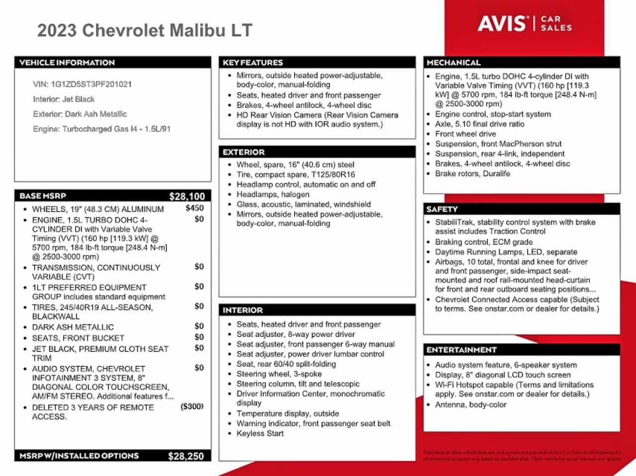 2023 Chevrolet Malibu Lt Gray vin: 1G1ZD5ST3PF201021