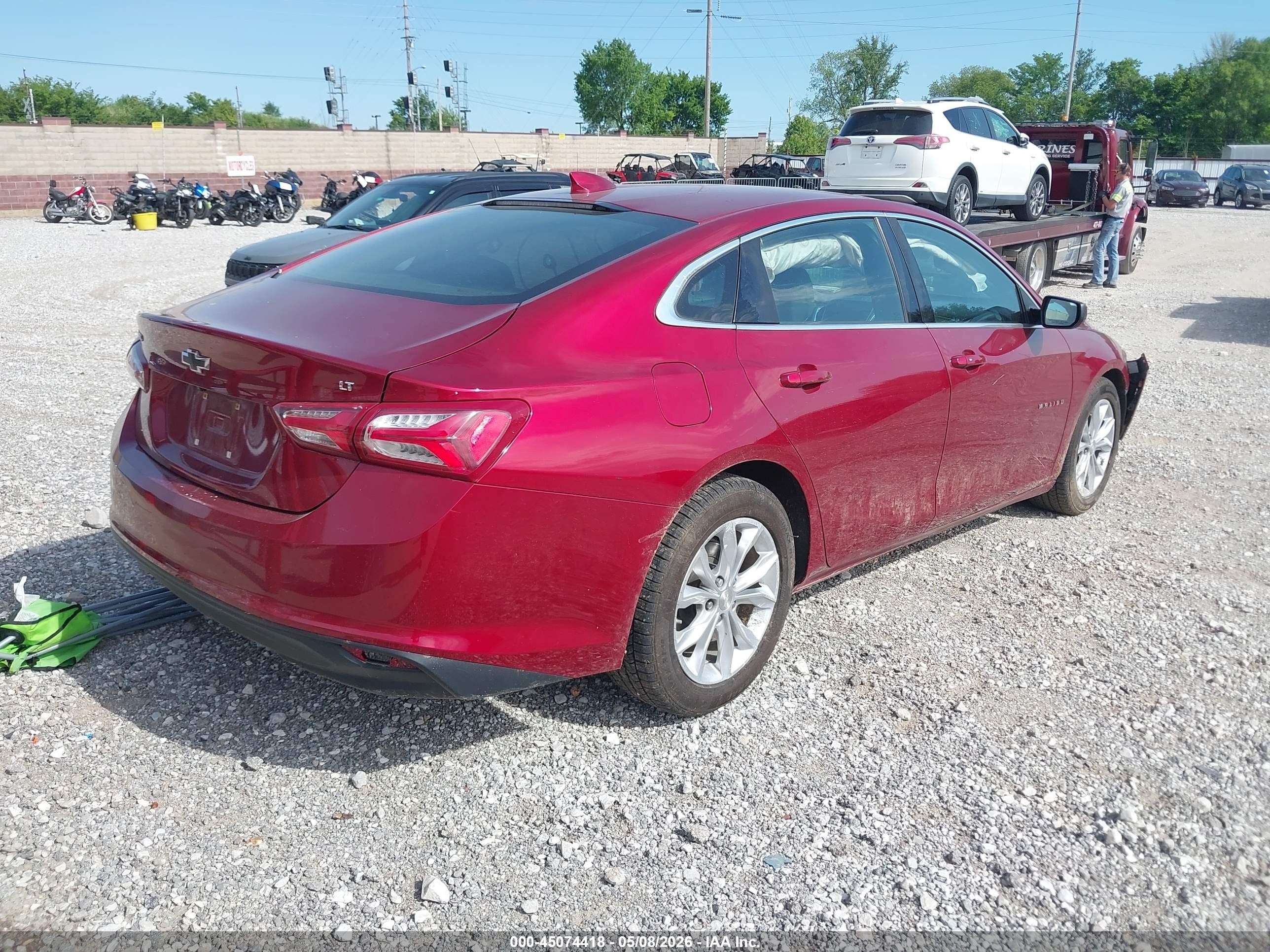 2019 Chevrolet Malibu Lt Красный vin: 1G1ZD5ST4KF120540
