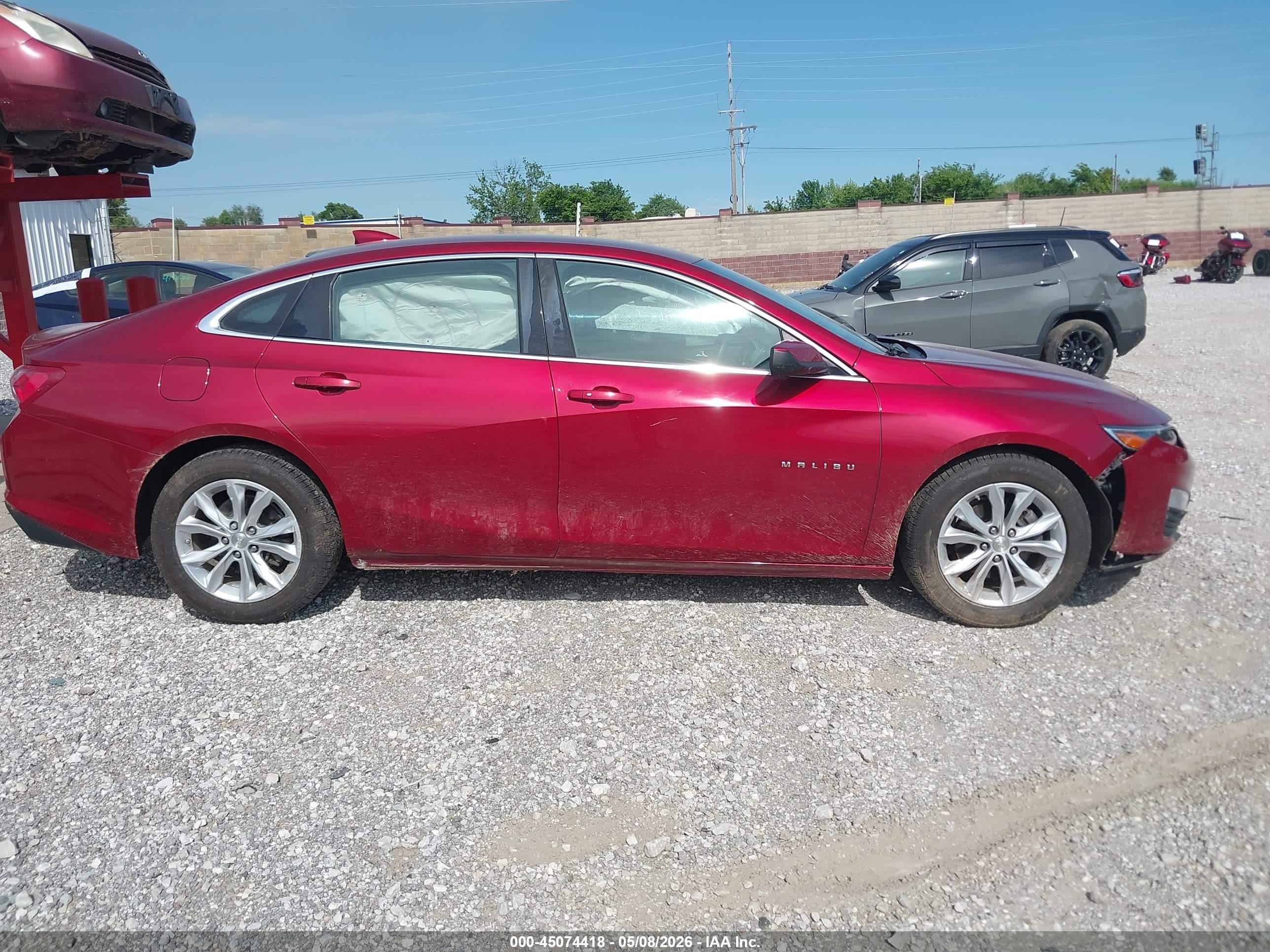 2019 Chevrolet Malibu Lt Красный vin: 1G1ZD5ST4KF120540