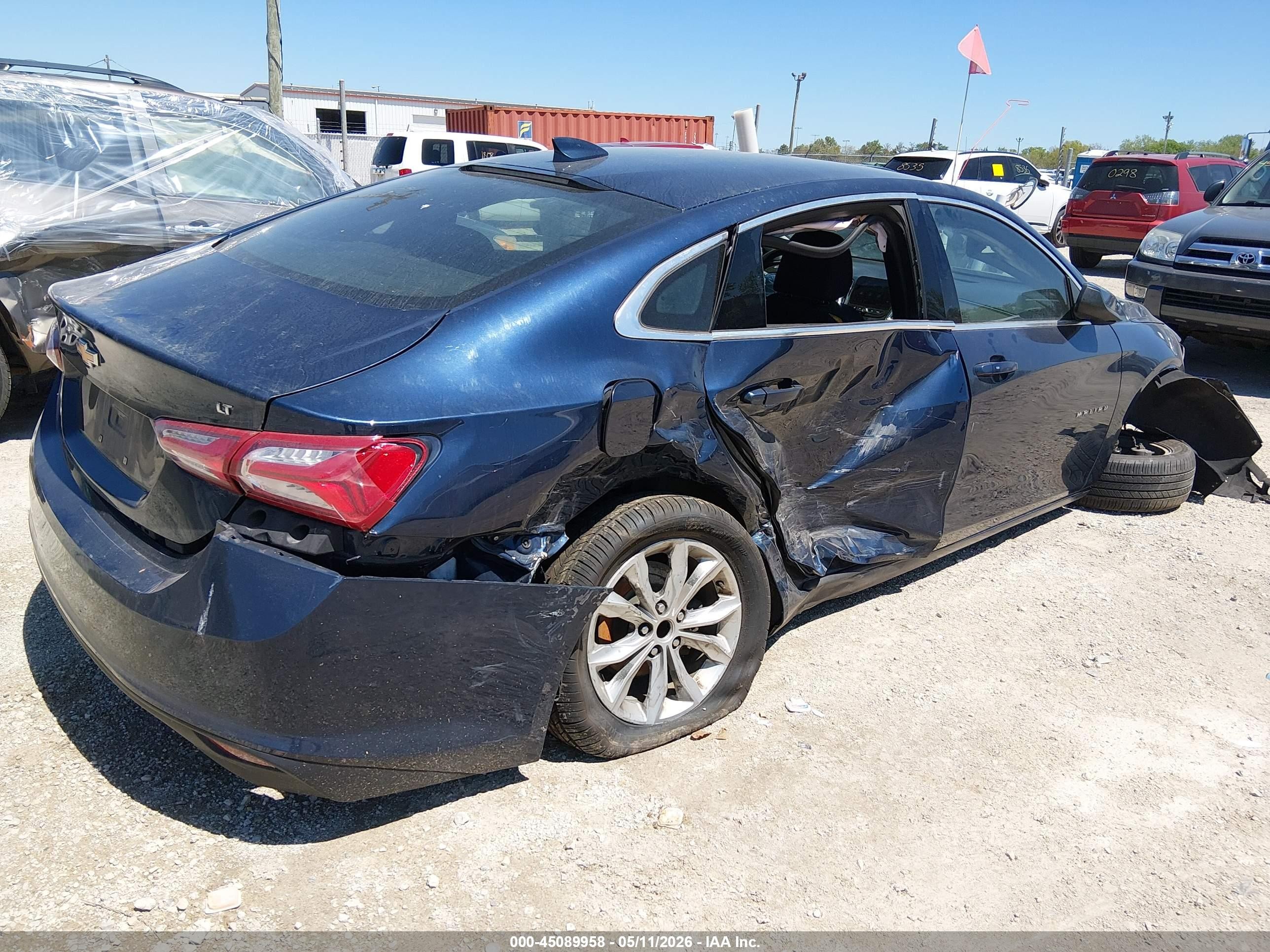 2019 Chevrolet Malibu Lt Blue vin: 1G1ZD5ST4KF138780