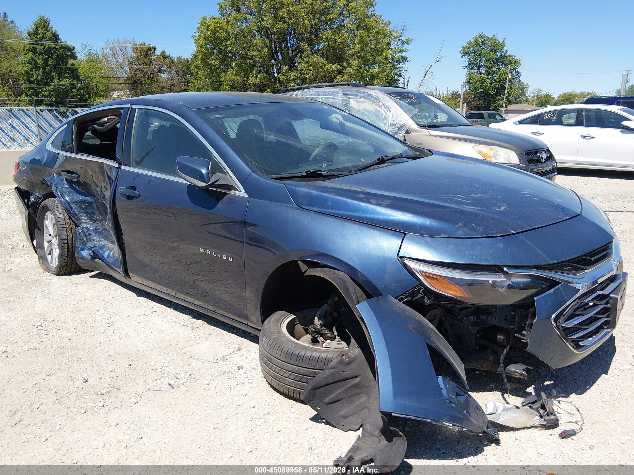 2019 Chevrolet Malibu Lt Blue vin: 1G1ZD5ST4KF138780