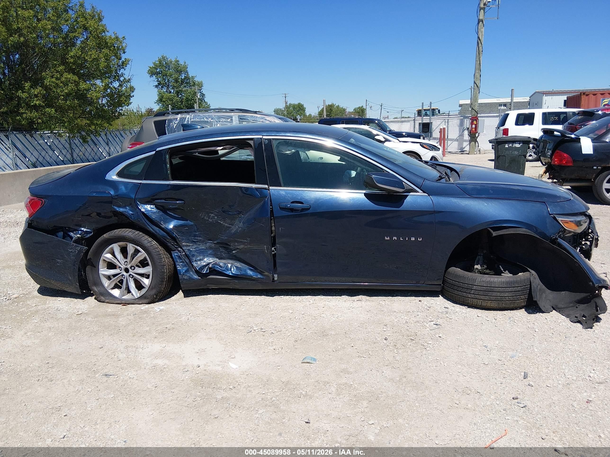 2019 Chevrolet Malibu Lt Blue vin: 1G1ZD5ST4KF138780