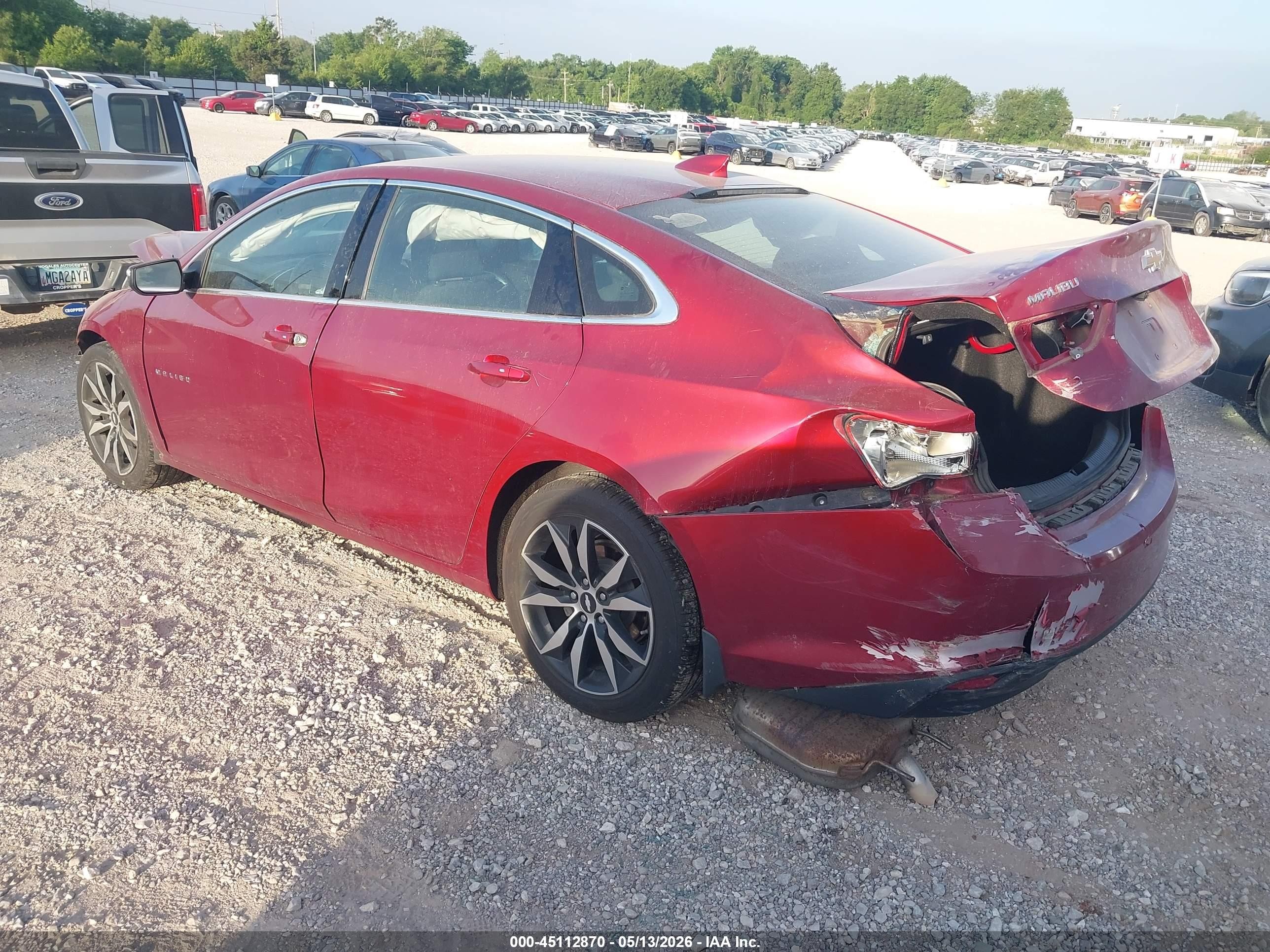 2018 Chevrolet Malibu Lt Красный vin: 1G1ZD5ST5JF286600