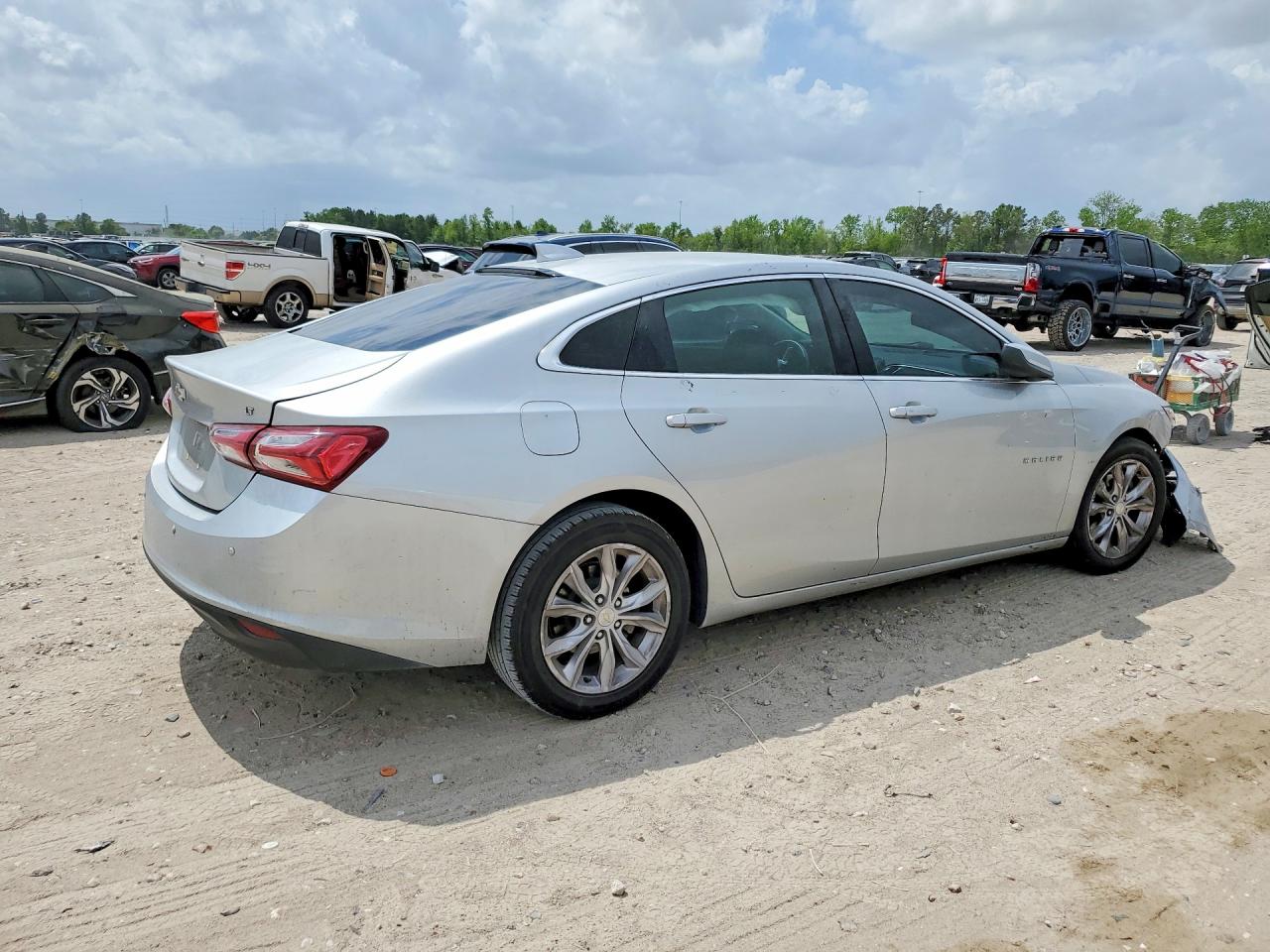 2019 Chevrolet Malibu Lt Silver vin: 1G1ZD5ST5KF170055
