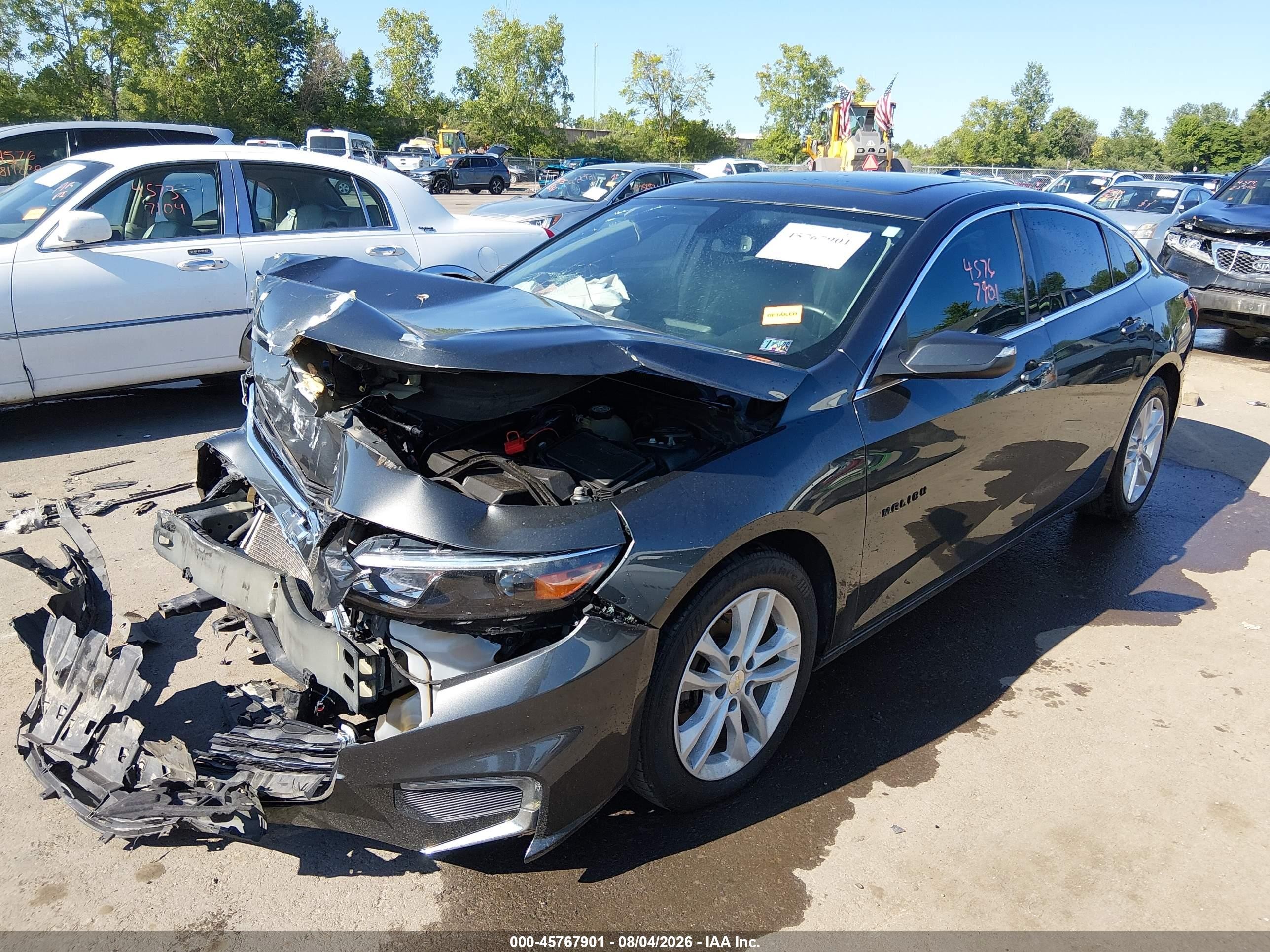 2018 Chevrolet Malibu Lt Gray vin: 1G1ZD5ST6JF153098