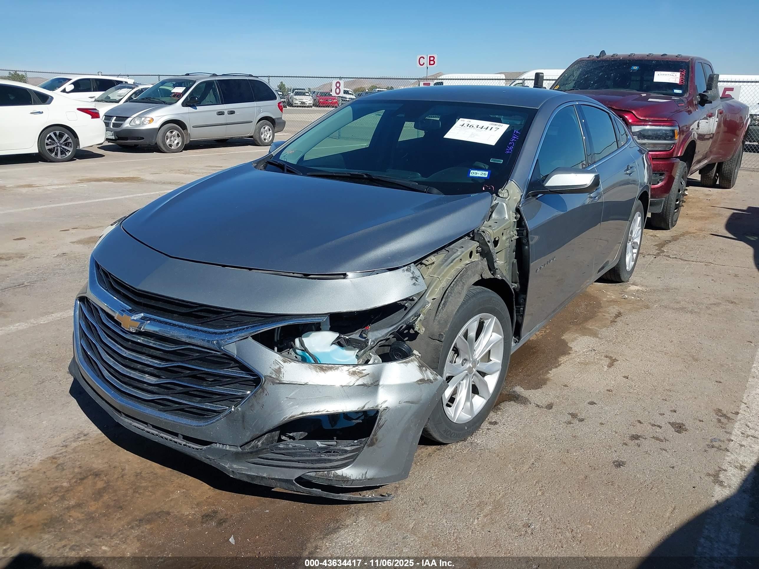 2025 Chevrolet Malibu Fwd 1lt Серый vin: 1G1ZD5ST6SF134522
