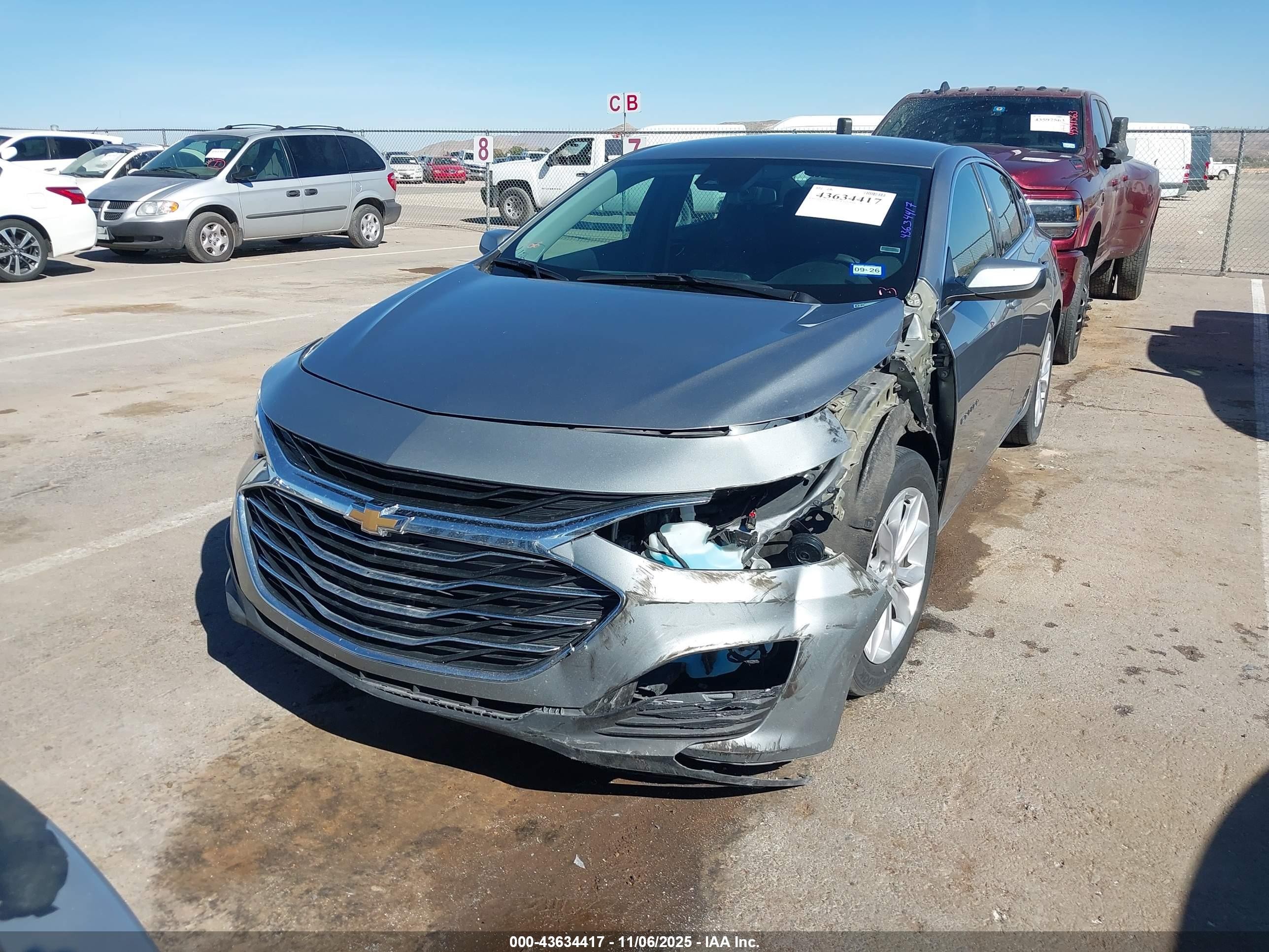 2025 Chevrolet Malibu Fwd 1lt Серый vin: 1G1ZD5ST6SF134522