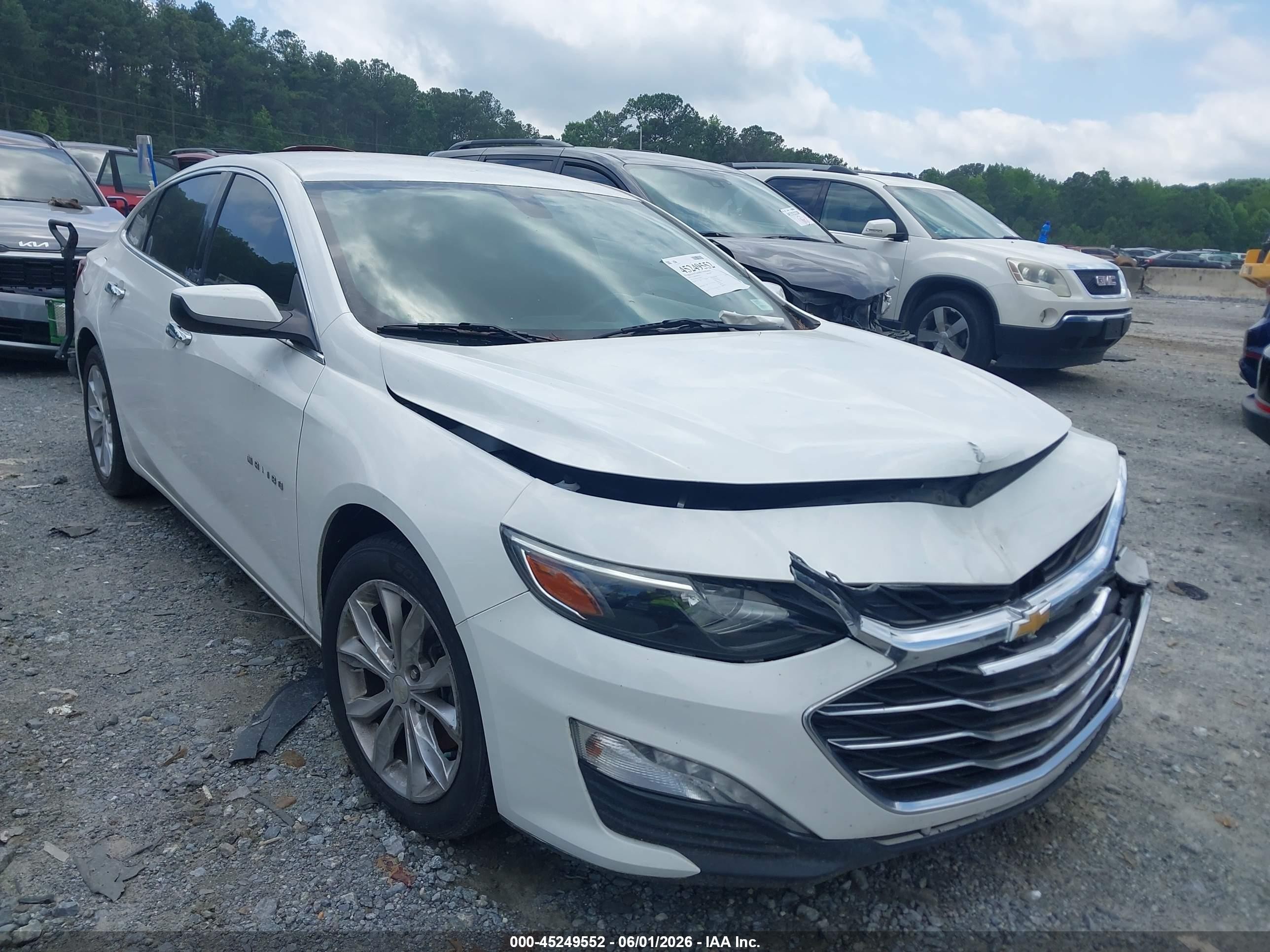 2019 Chevrolet Malibu Lt White vin: 1G1ZD5ST7KF166511