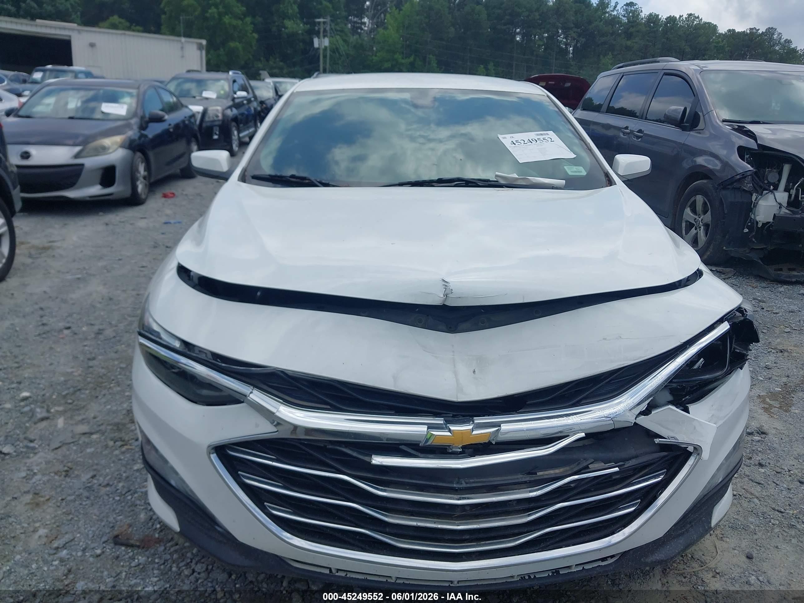 2019 Chevrolet Malibu Lt White vin: 1G1ZD5ST7KF166511