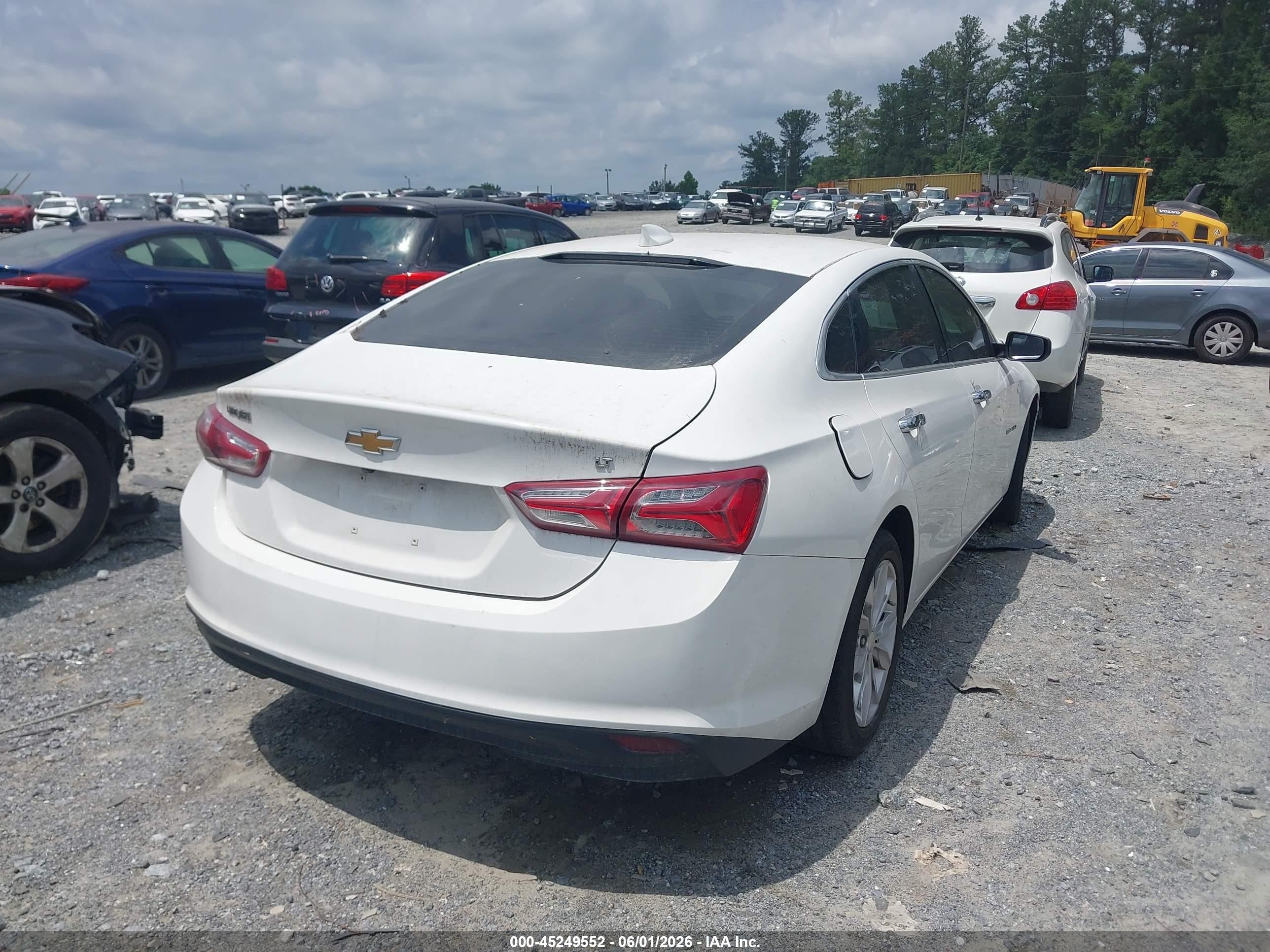 2019 Chevrolet Malibu Lt White vin: 1G1ZD5ST7KF166511