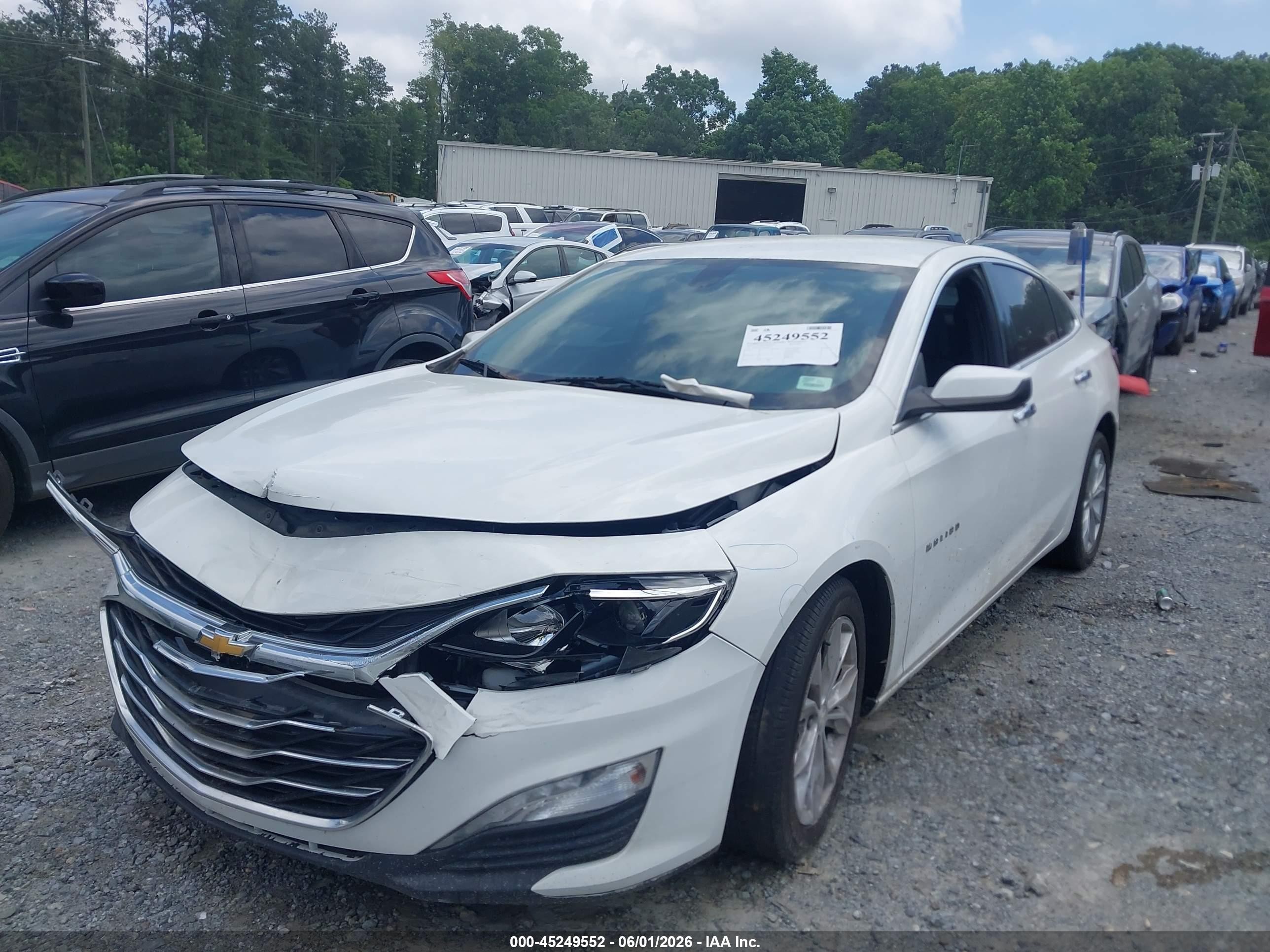 2019 Chevrolet Malibu Lt White vin: 1G1ZD5ST7KF166511