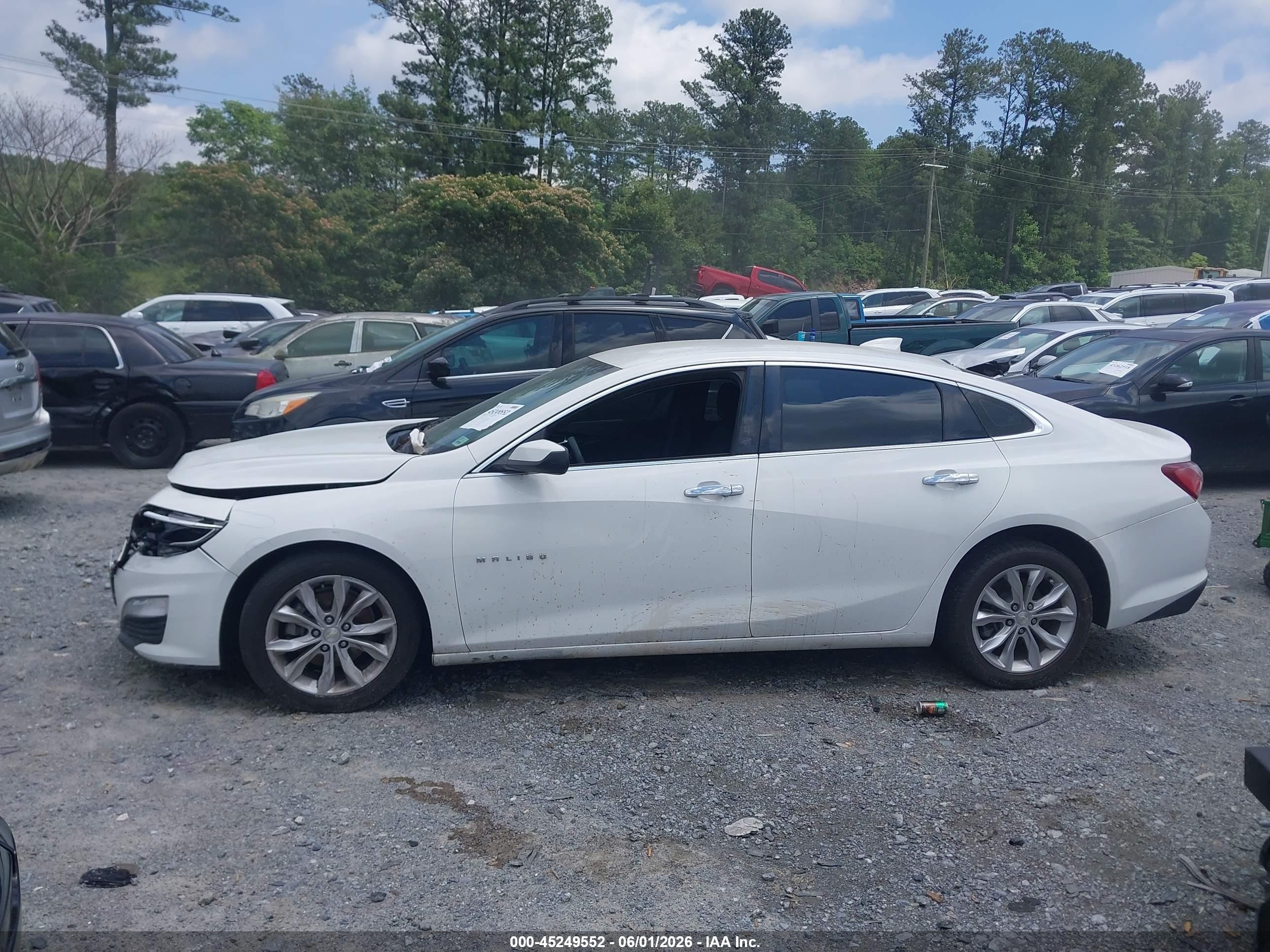 2019 Chevrolet Malibu Lt White vin: 1G1ZD5ST7KF166511
