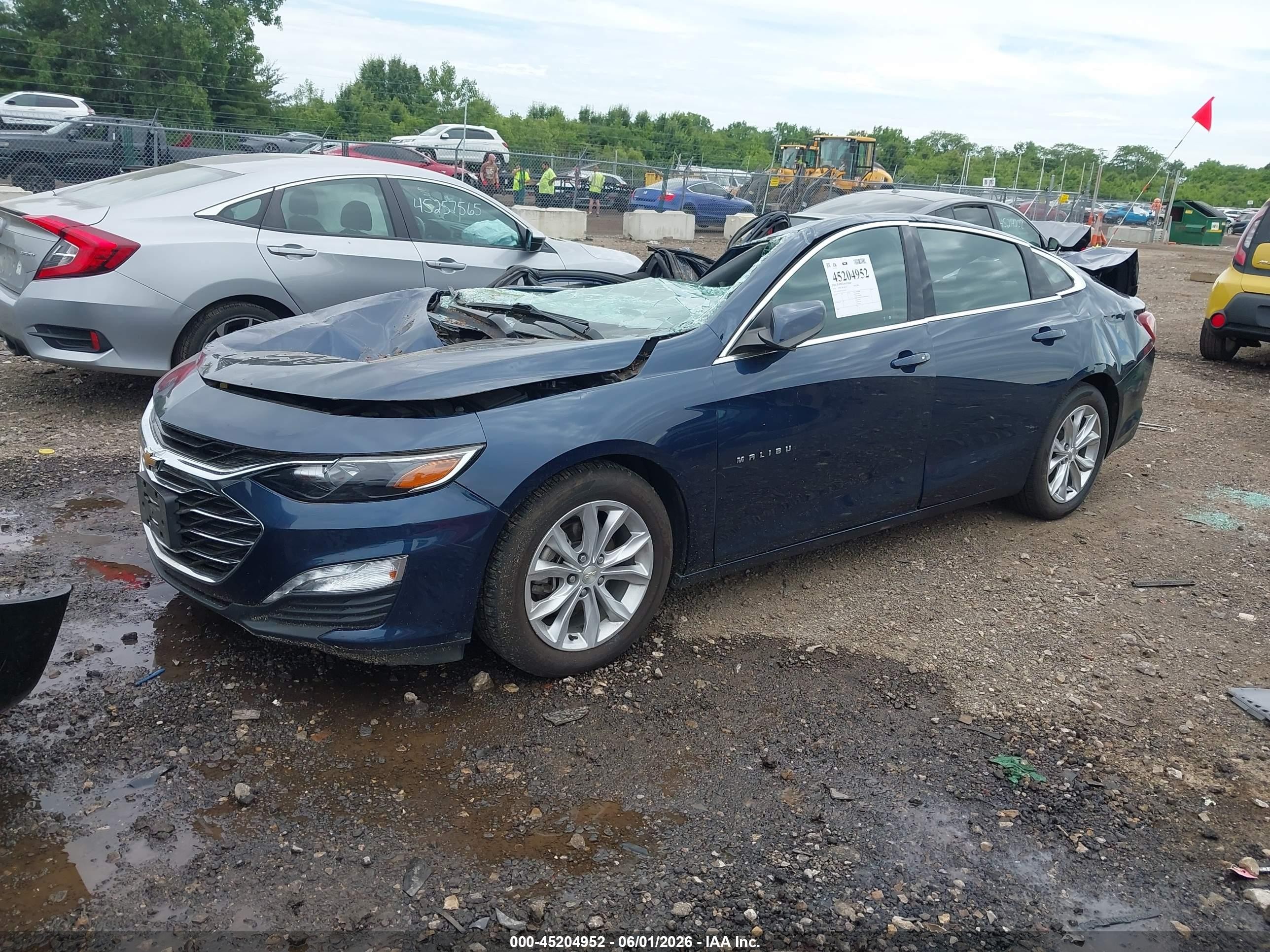 2019 Chevrolet Malibu Lt Blue vin: 1G1ZD5ST7KF201273