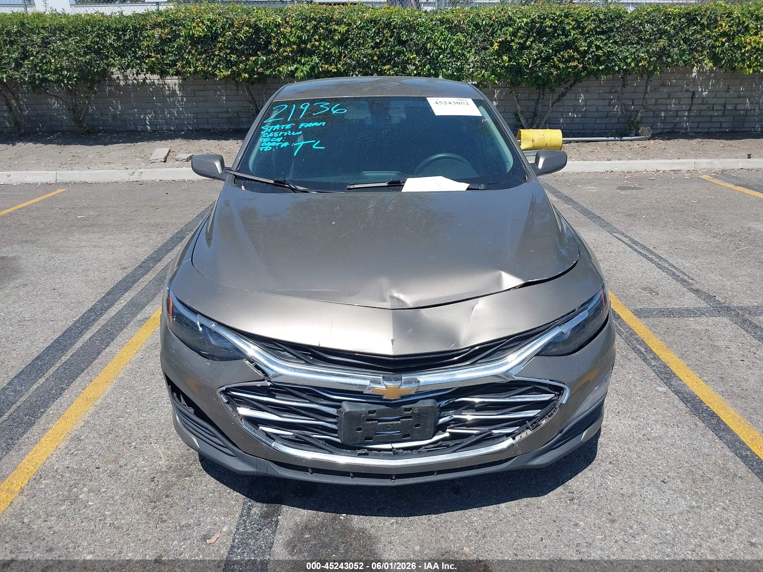 2020 Chevrolet Malibu Fwd Lt Green vin: 1G1ZD5ST7LF024273