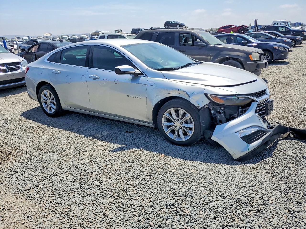 2020 Chevrolet Malibu Lt Silver vin: 1G1ZD5ST7LF040957