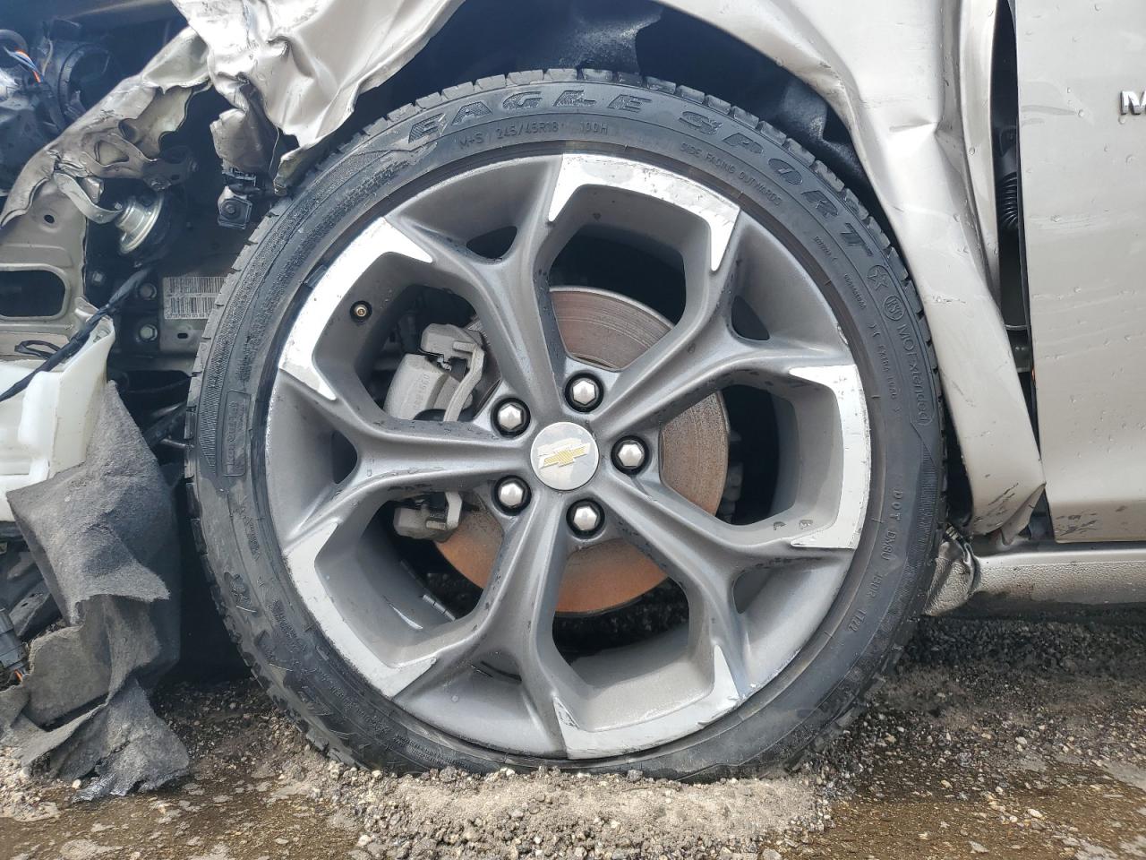 2022 Chevrolet Malibu Lt Gray vin: 1G1ZD5ST7NF175116 Damage: Left Front Wheel, Curb Rash, 6 To 7 Inches