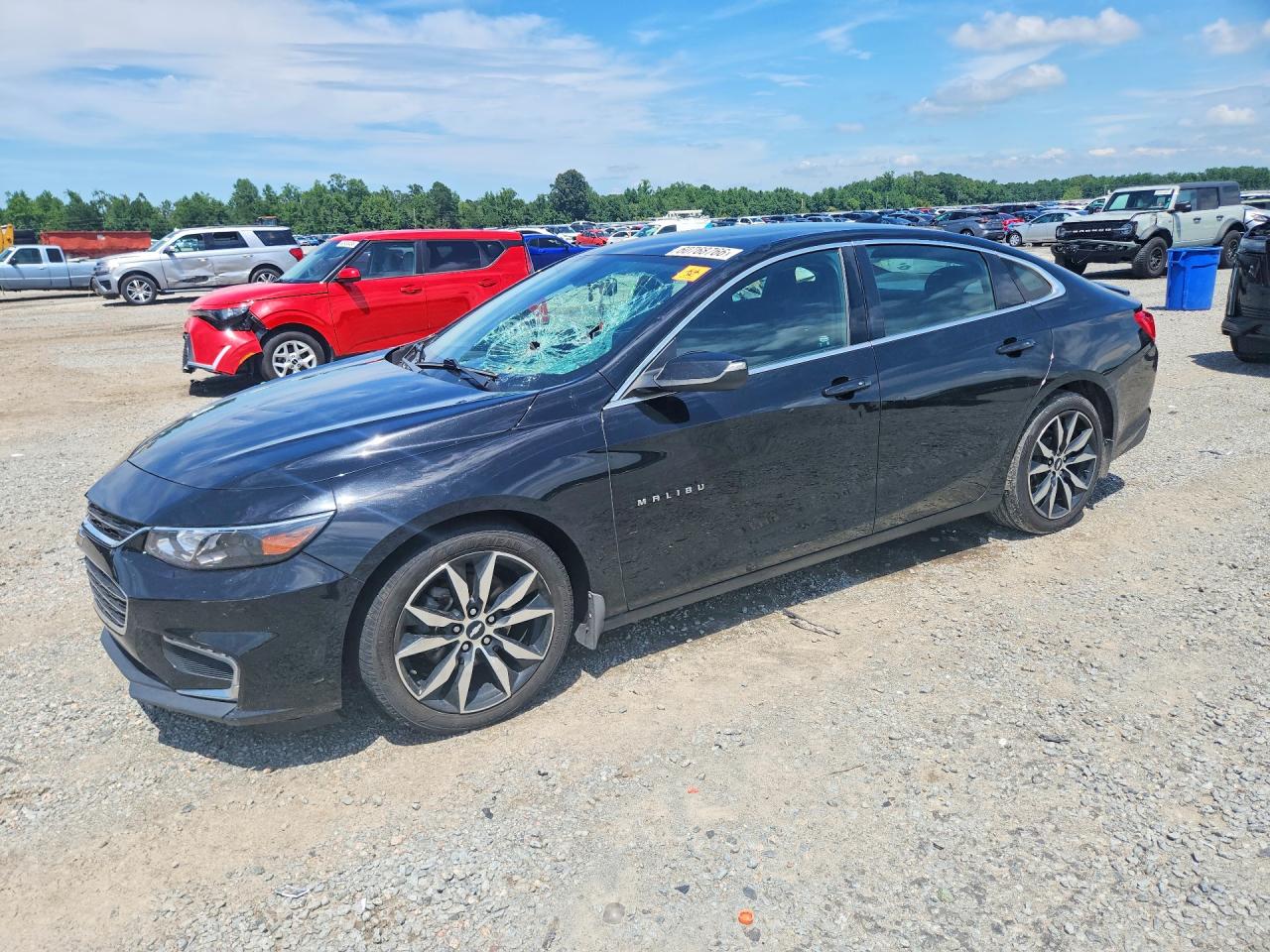 2018 Chevrolet Malibu Lt Черный vin: 1G1ZD5ST8JF216119