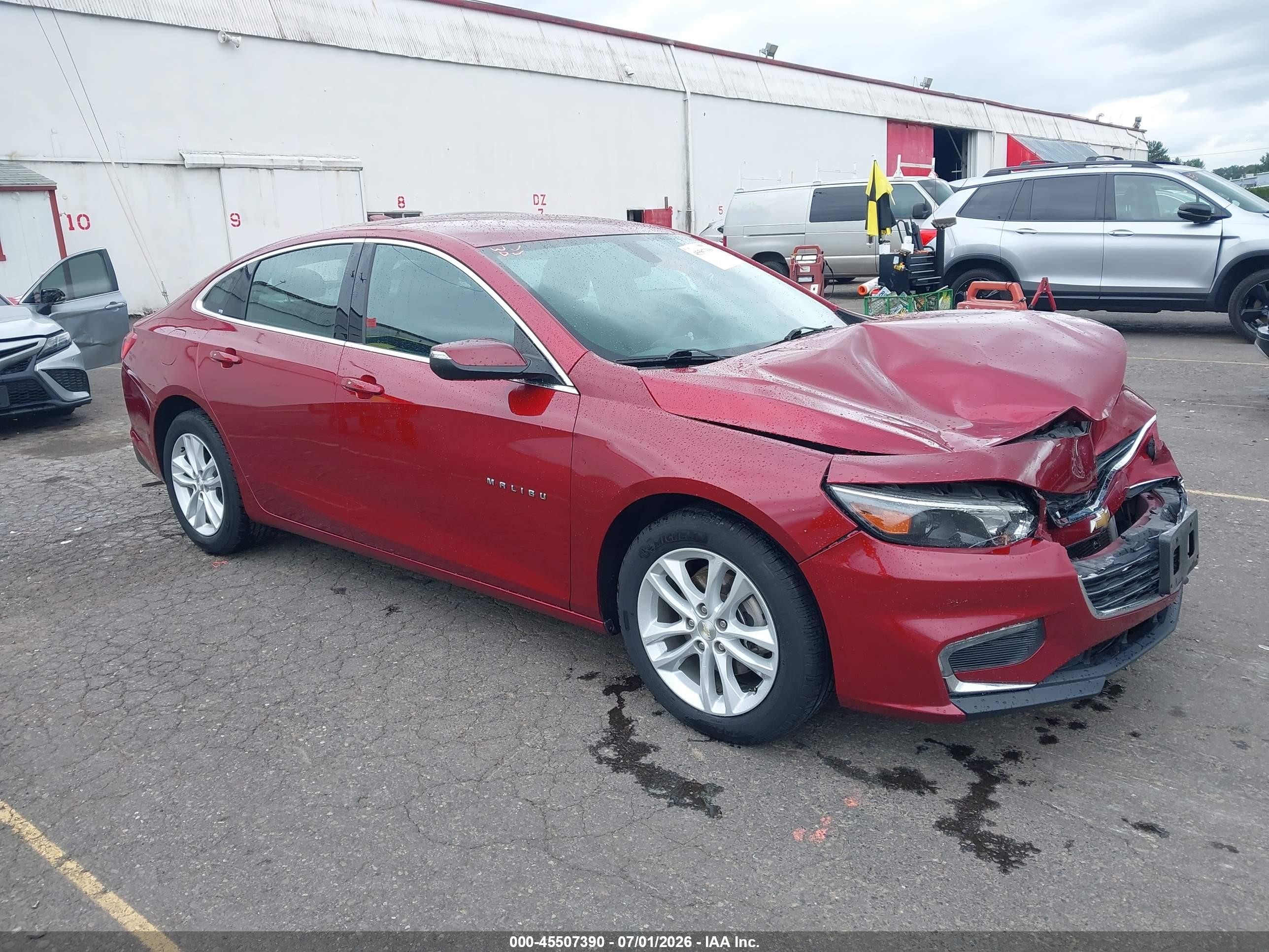 2018 Chevrolet Malibu Lt Red vin: 1G1ZD5ST8JF221241