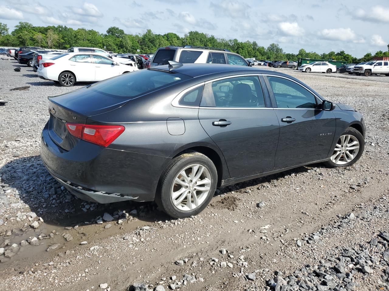 2018 Chevrolet Malibu Lt Серый vin: 1G1ZD5ST9JF254409 Damage: Right Qtr Panel, Multiple Scratches Light, 3