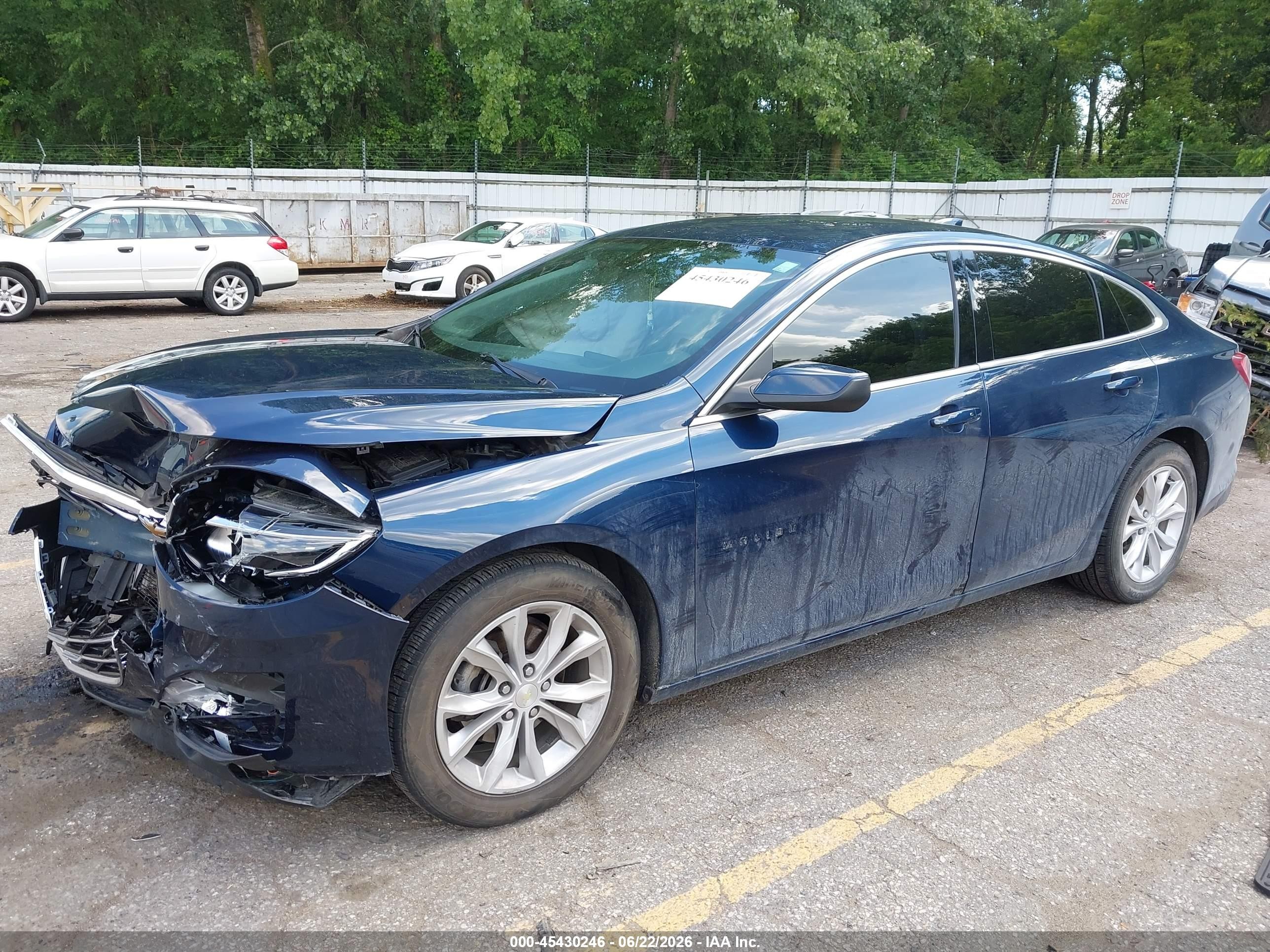 2019 Chevrolet Malibu Lt Blue vin: 1G1ZD5ST9KF192611