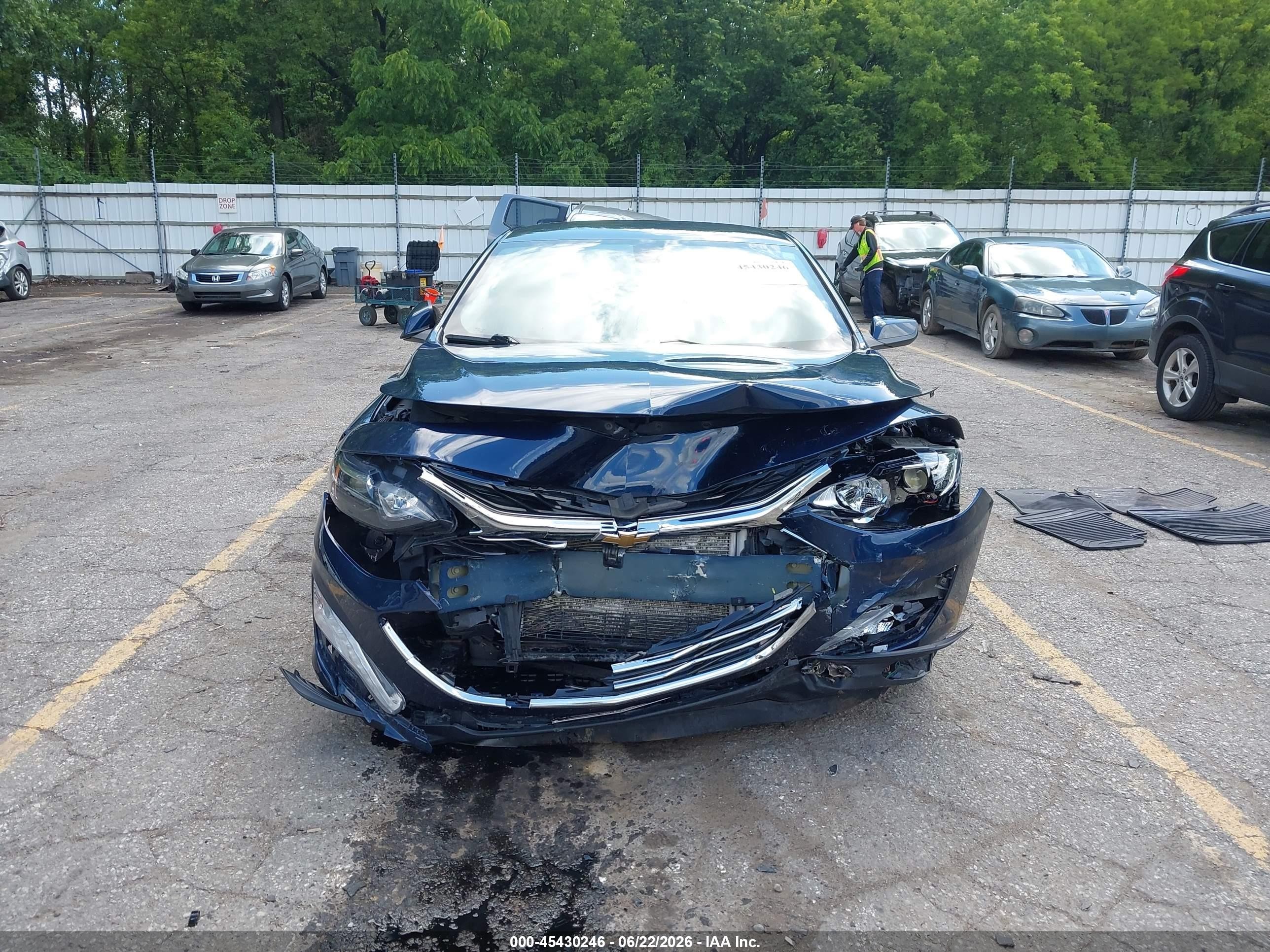 2019 Chevrolet Malibu Lt Blue vin: 1G1ZD5ST9KF192611