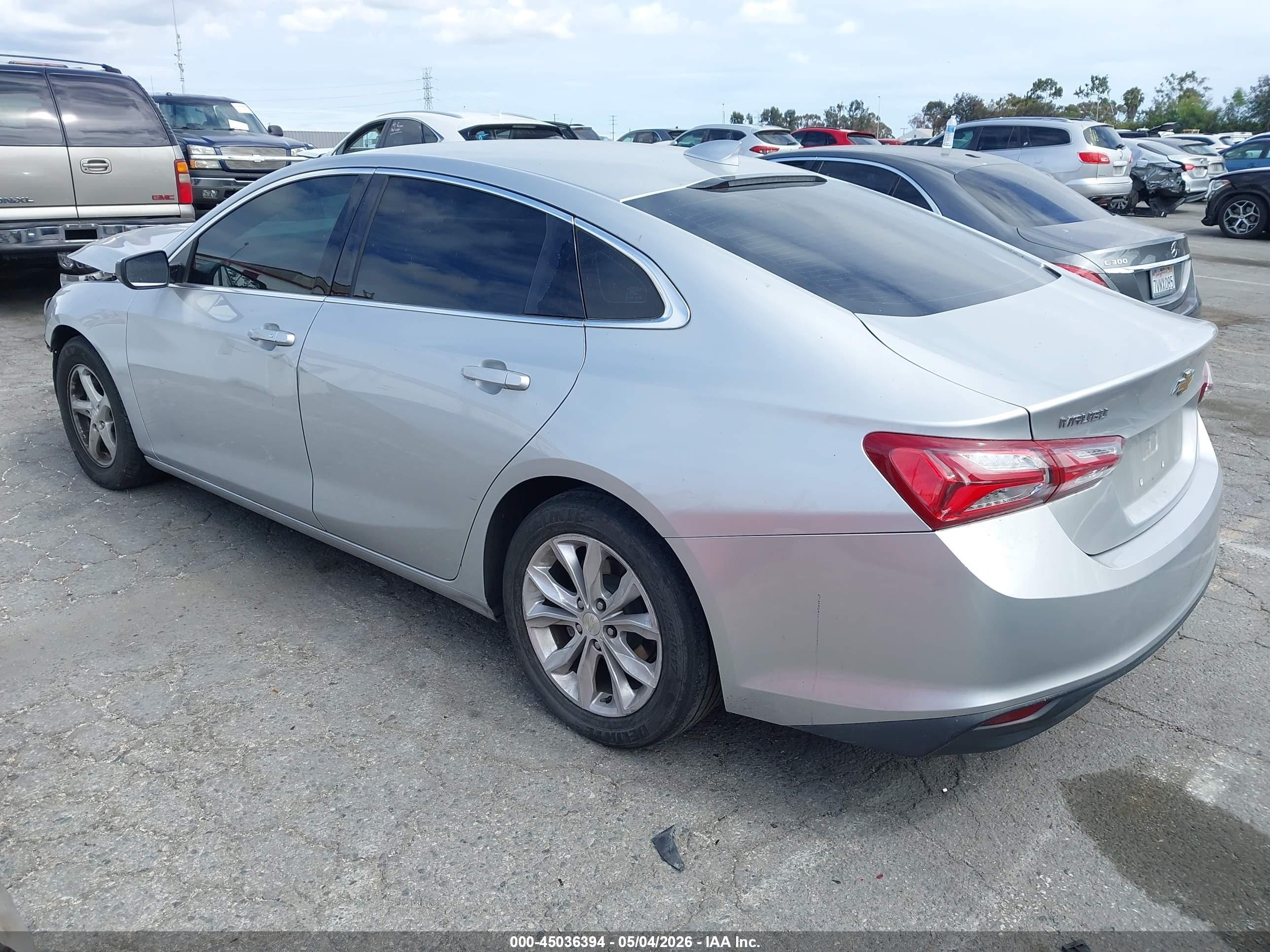 2020 Chevrolet Malibu Fwd Lt Серебряный vin: 1G1ZD5ST9LF046825