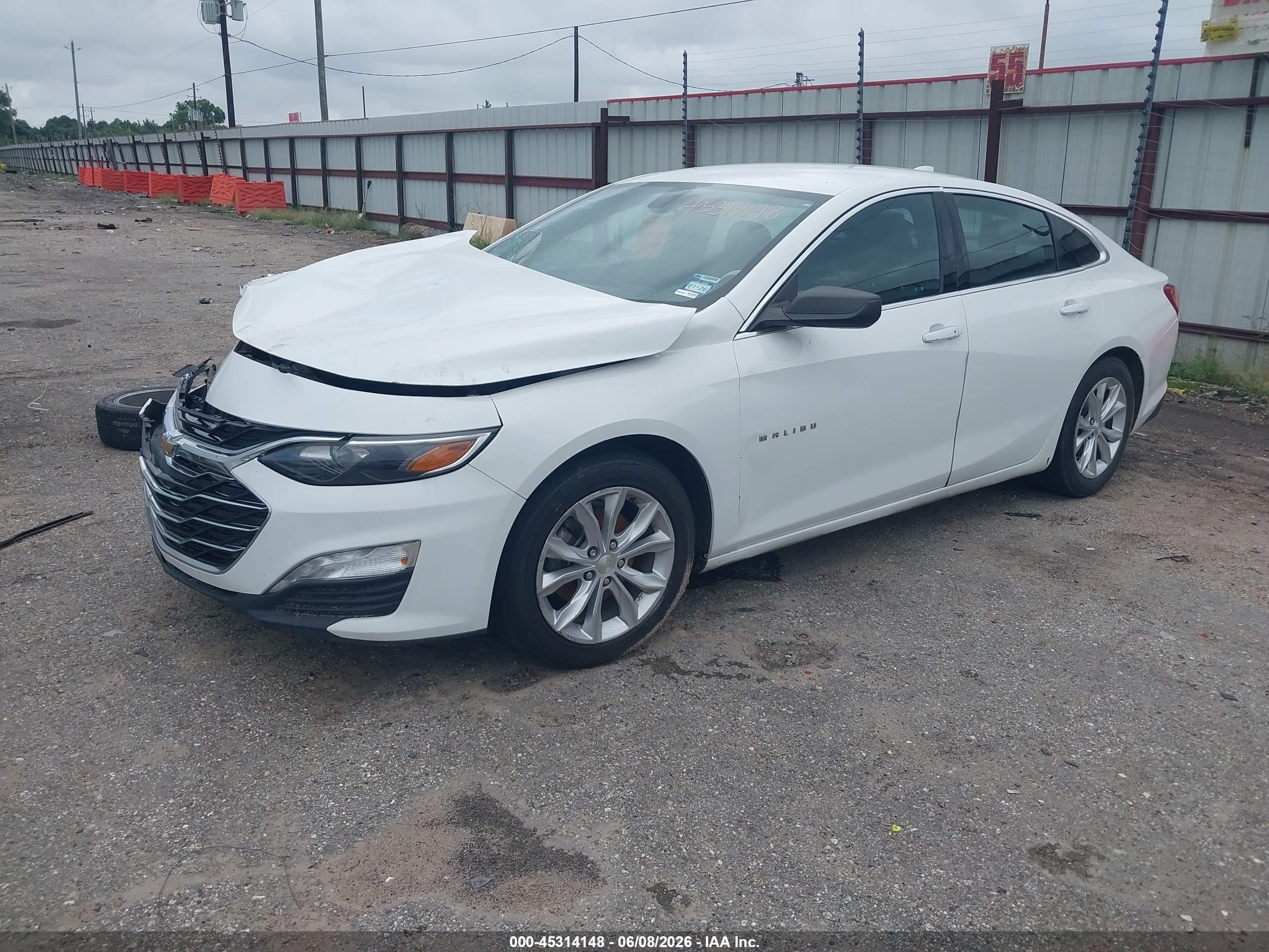 2020 Chevrolet Malibu Fwd Lt White vin: 1G1ZD5ST9LF092588