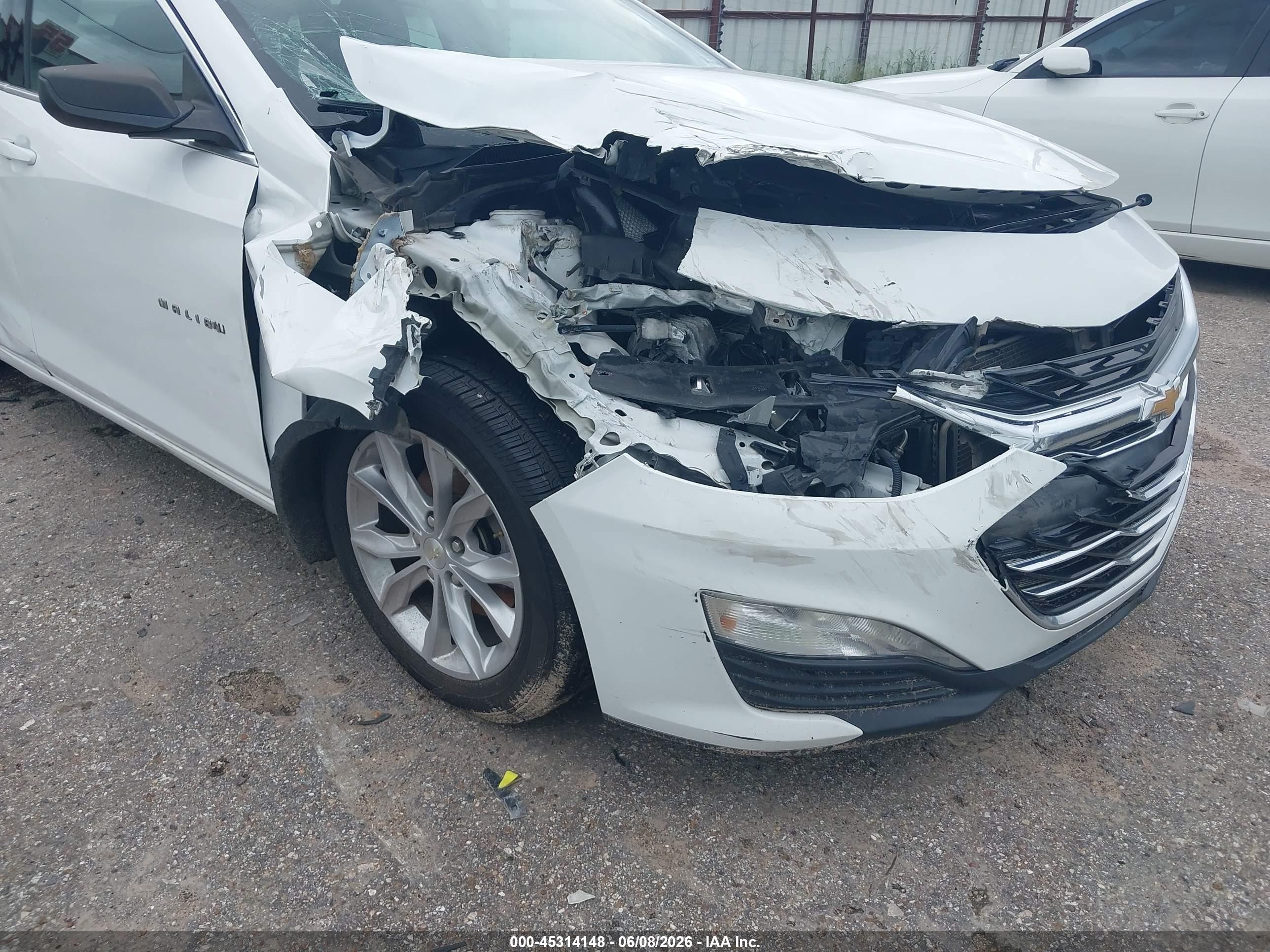 2020 Chevrolet Malibu Fwd Lt White vin: 1G1ZD5ST9LF092588