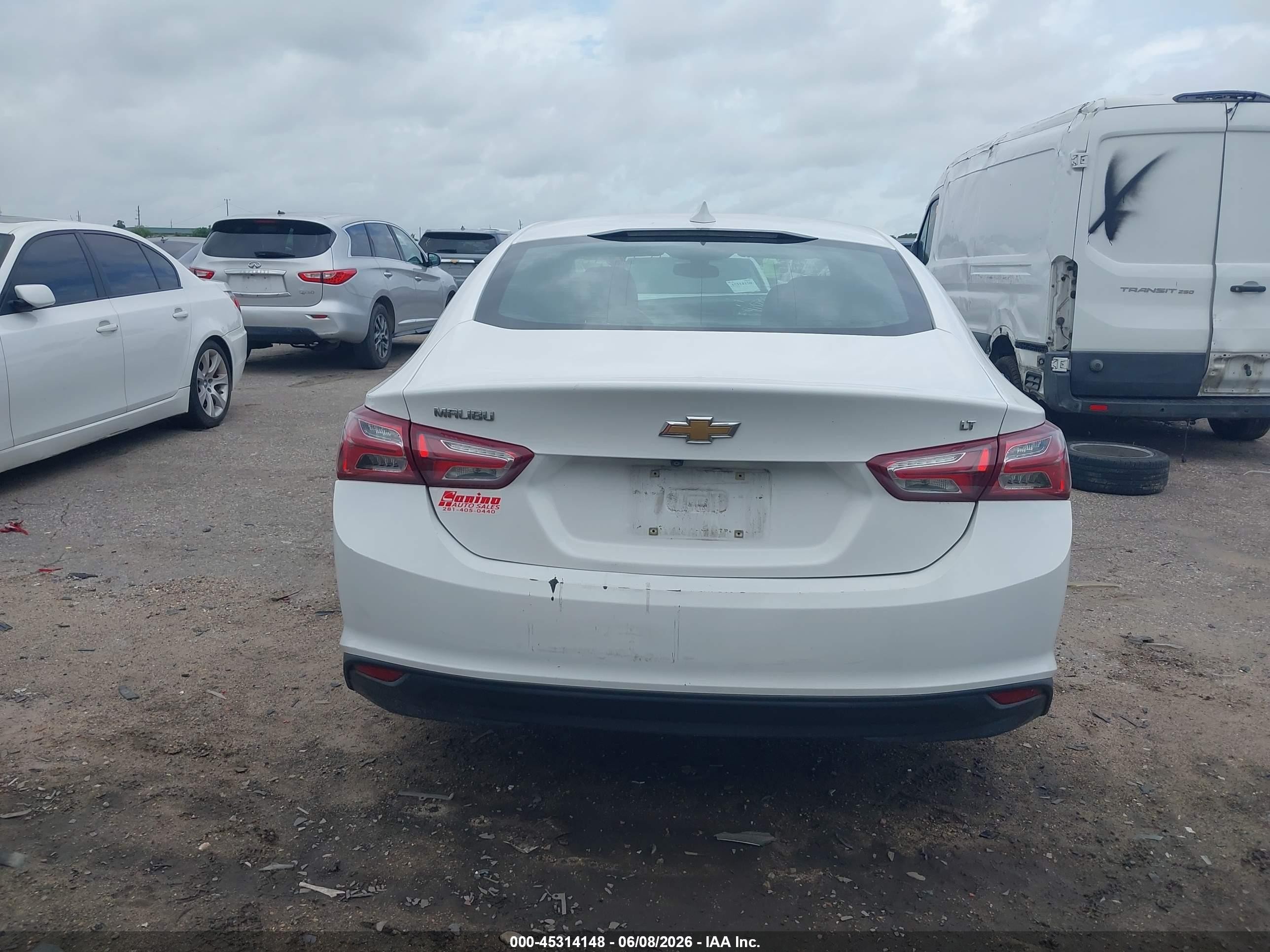 2020 Chevrolet Malibu Fwd Lt White vin: 1G1ZD5ST9LF092588
