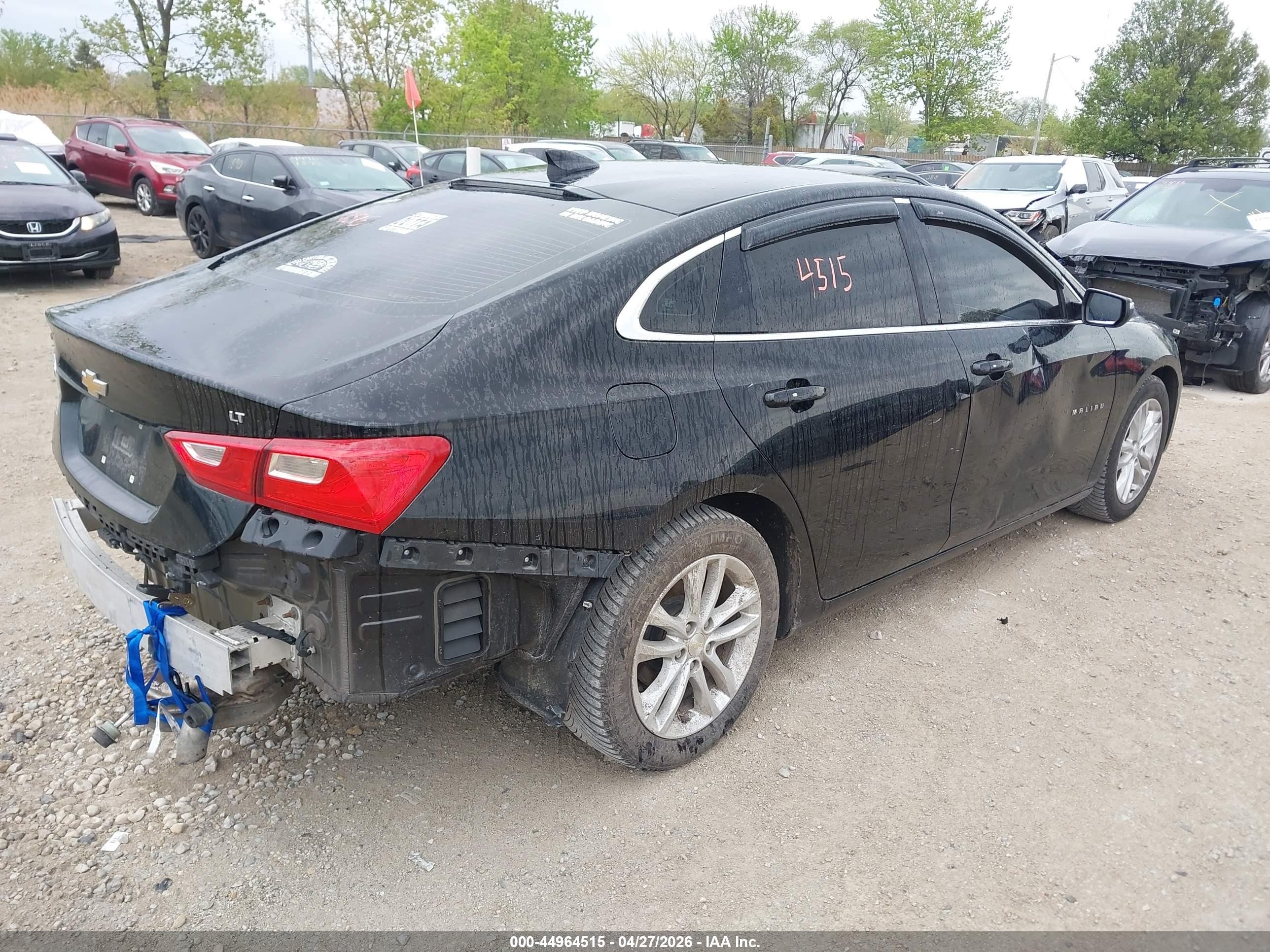 2018 Chevrolet Malibu Lt Black vin: 1G1ZD5STXJF103918