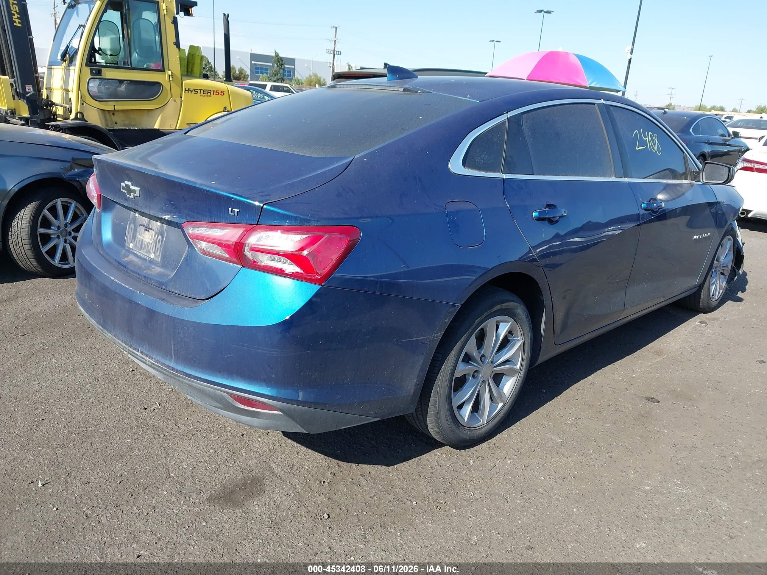 2019 Chevrolet Malibu Lt Blue vin: 1G1ZD5STXKF132482