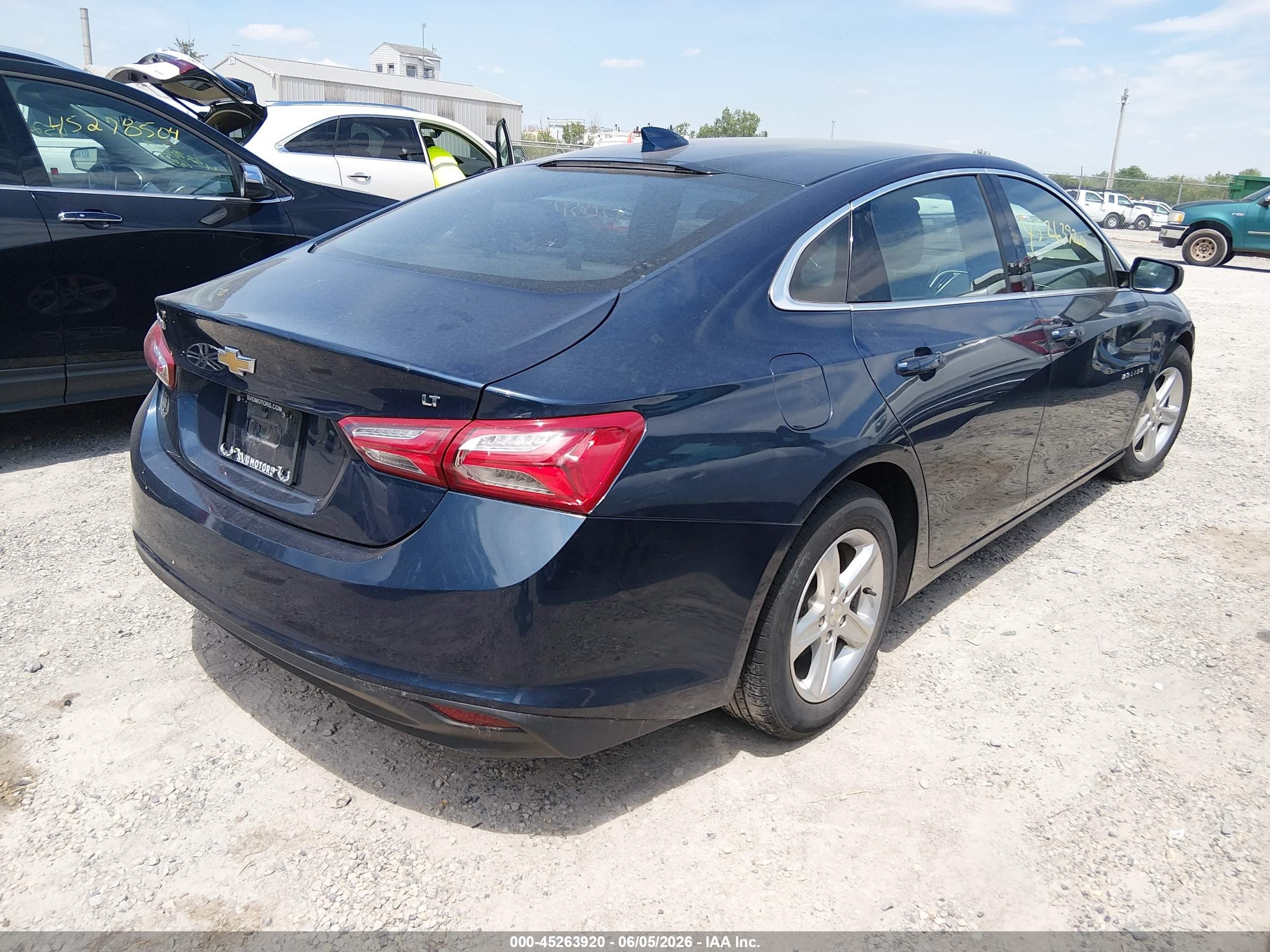 2022 Chevrolet Malibu Fwd Lt Синий vin: 1G1ZD5STXNF157970
