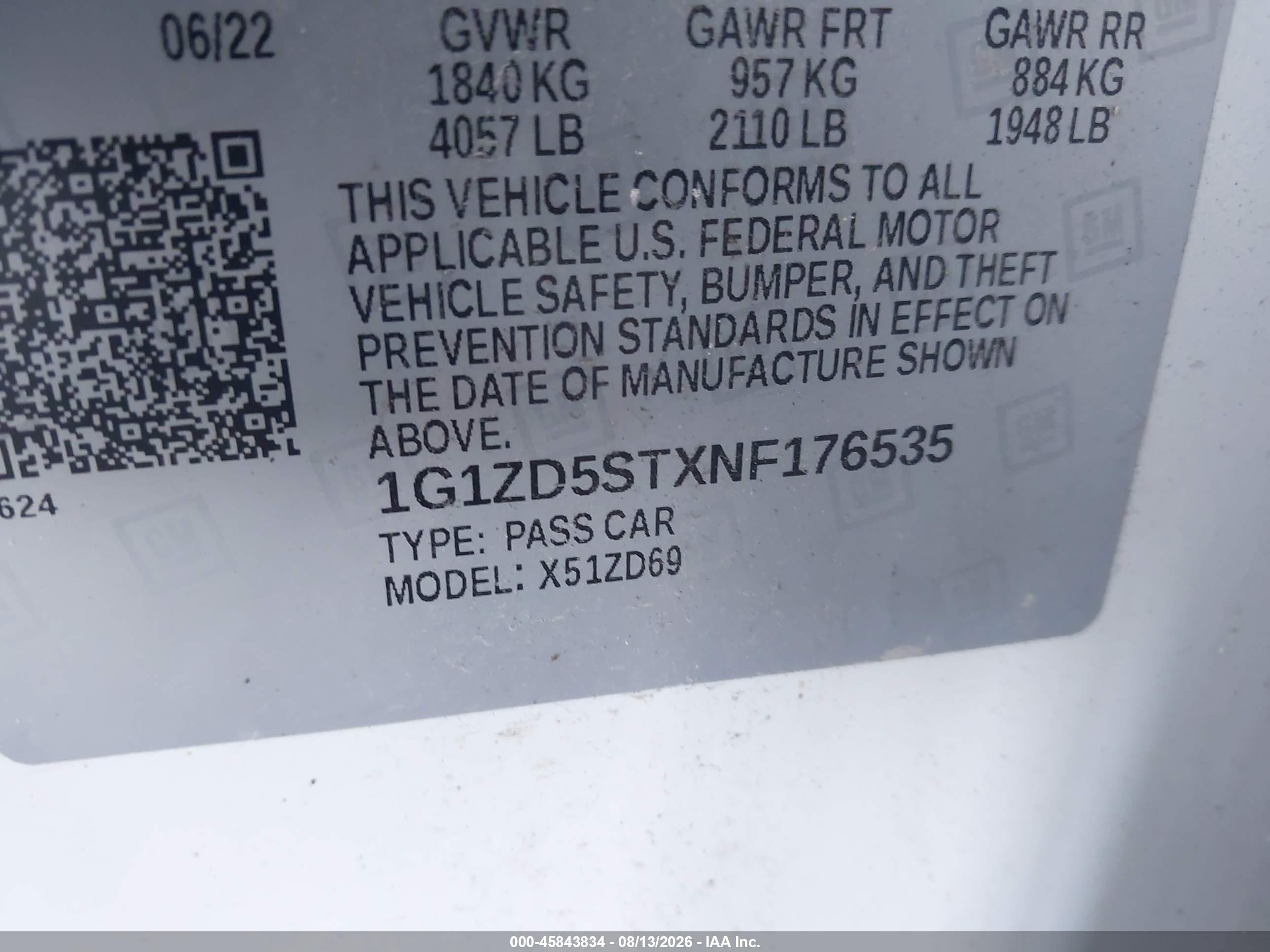2022 Chevrolet Malibu Fwd Lt White vin: 1G1ZD5STXNF176535