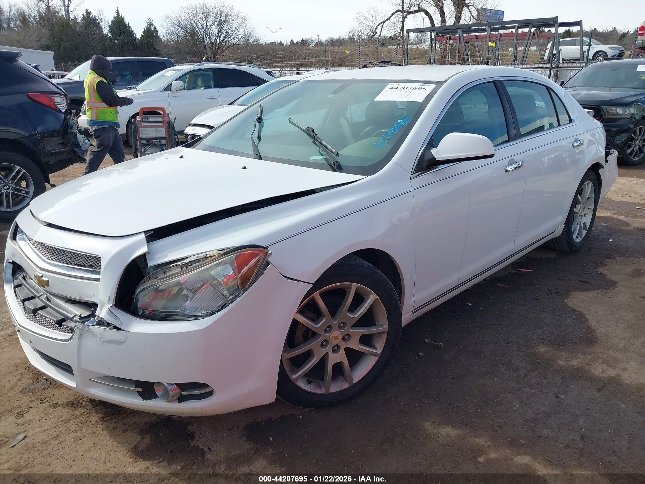 2010 Chevrolet Malibu Ltz White vin: 1G1ZE5E00AF319808