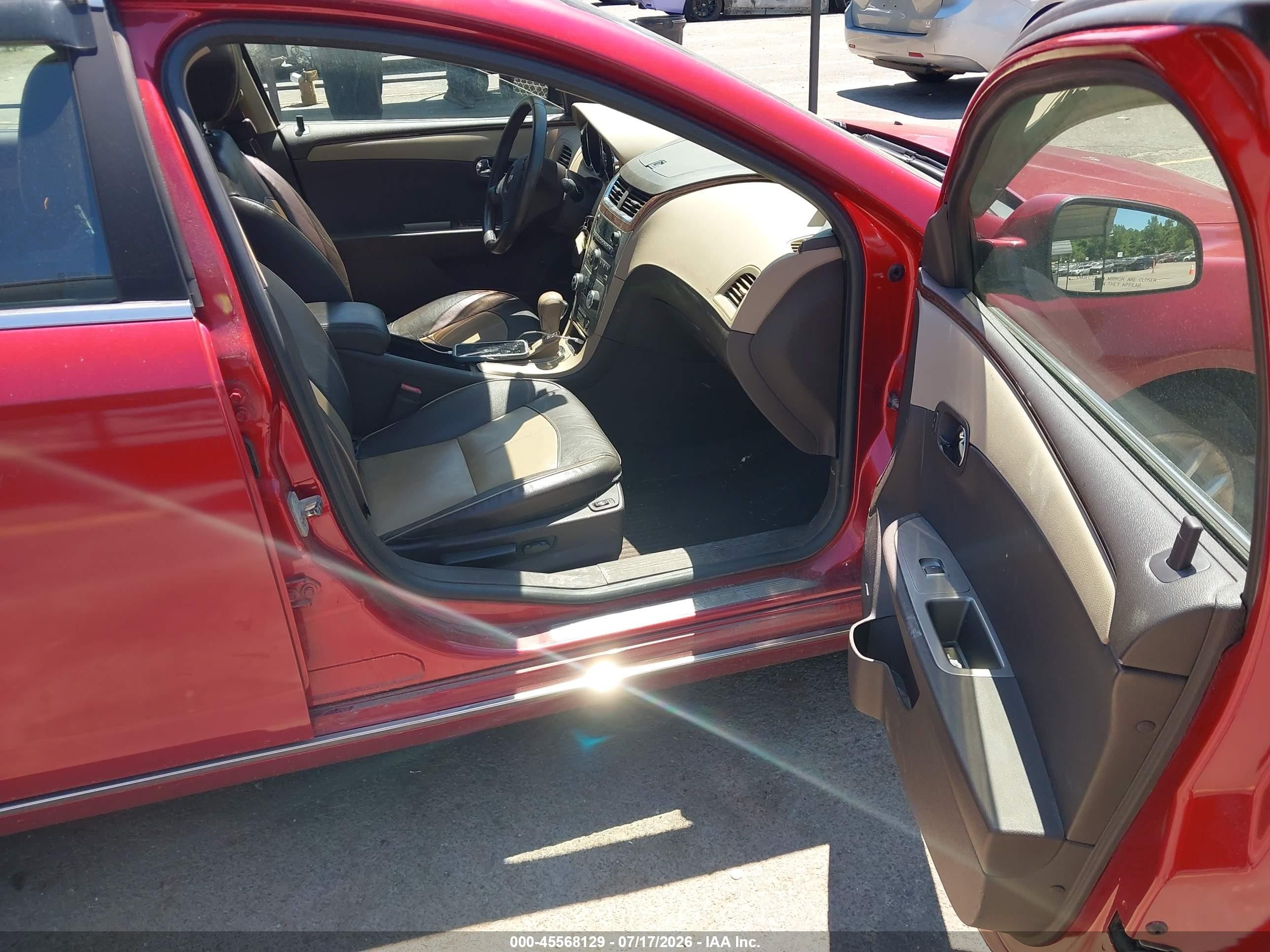 2012 Chevrolet Malibu 1lz Red vin: 1G1ZE5E01CF262280
