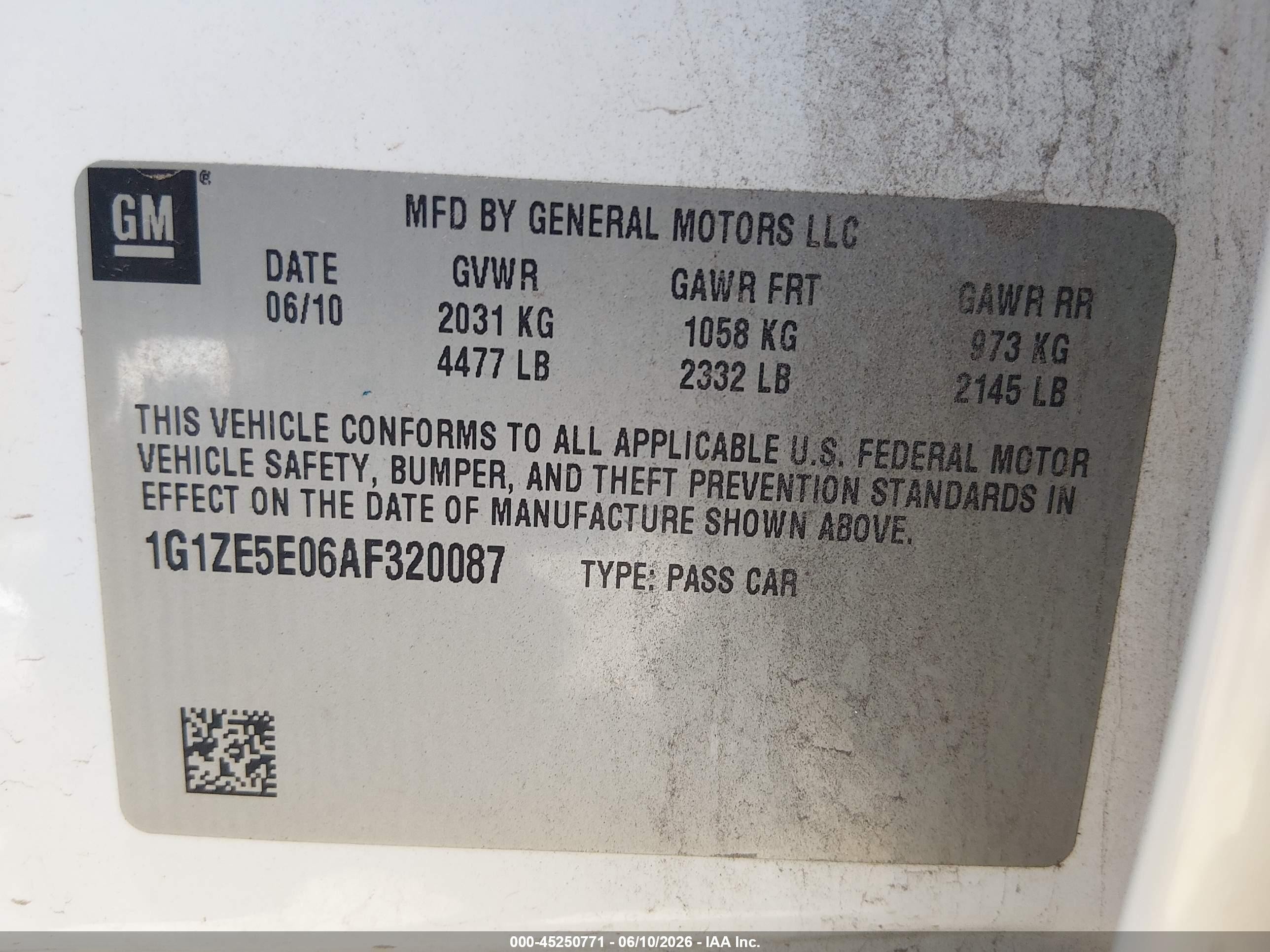 2010 Chevrolet Malibu Ltz Белый vin: 1G1ZE5E06AF320087