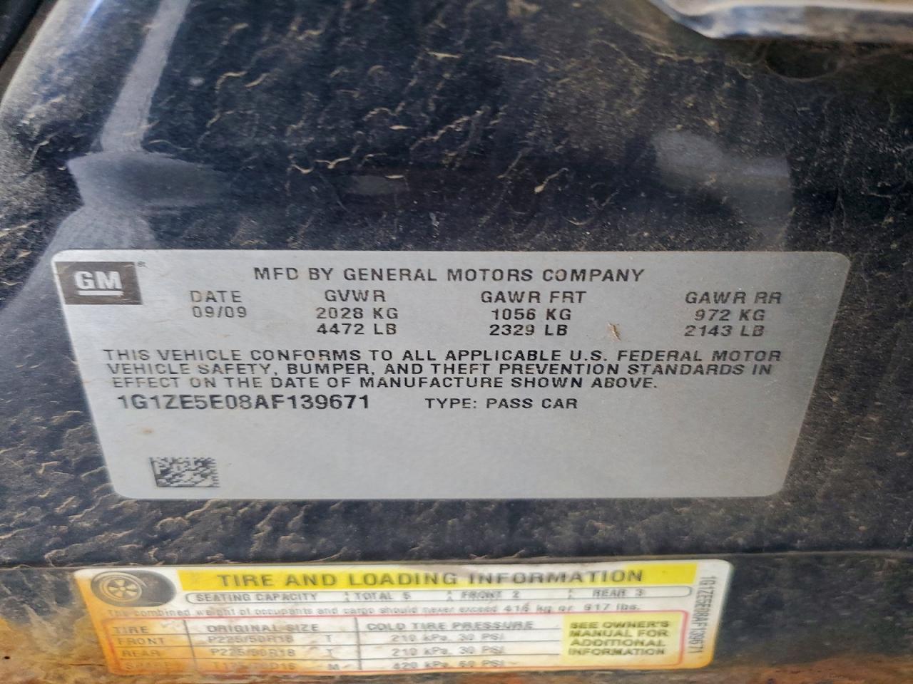 2010 Chevrolet Malibu Ltz Black vin: 1G1ZE5E08AF139671
