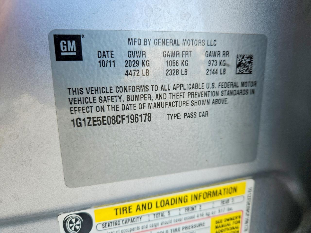 2012 Chevrolet Malibu Ltz Silver vin: 1G1ZE5E08CF196178