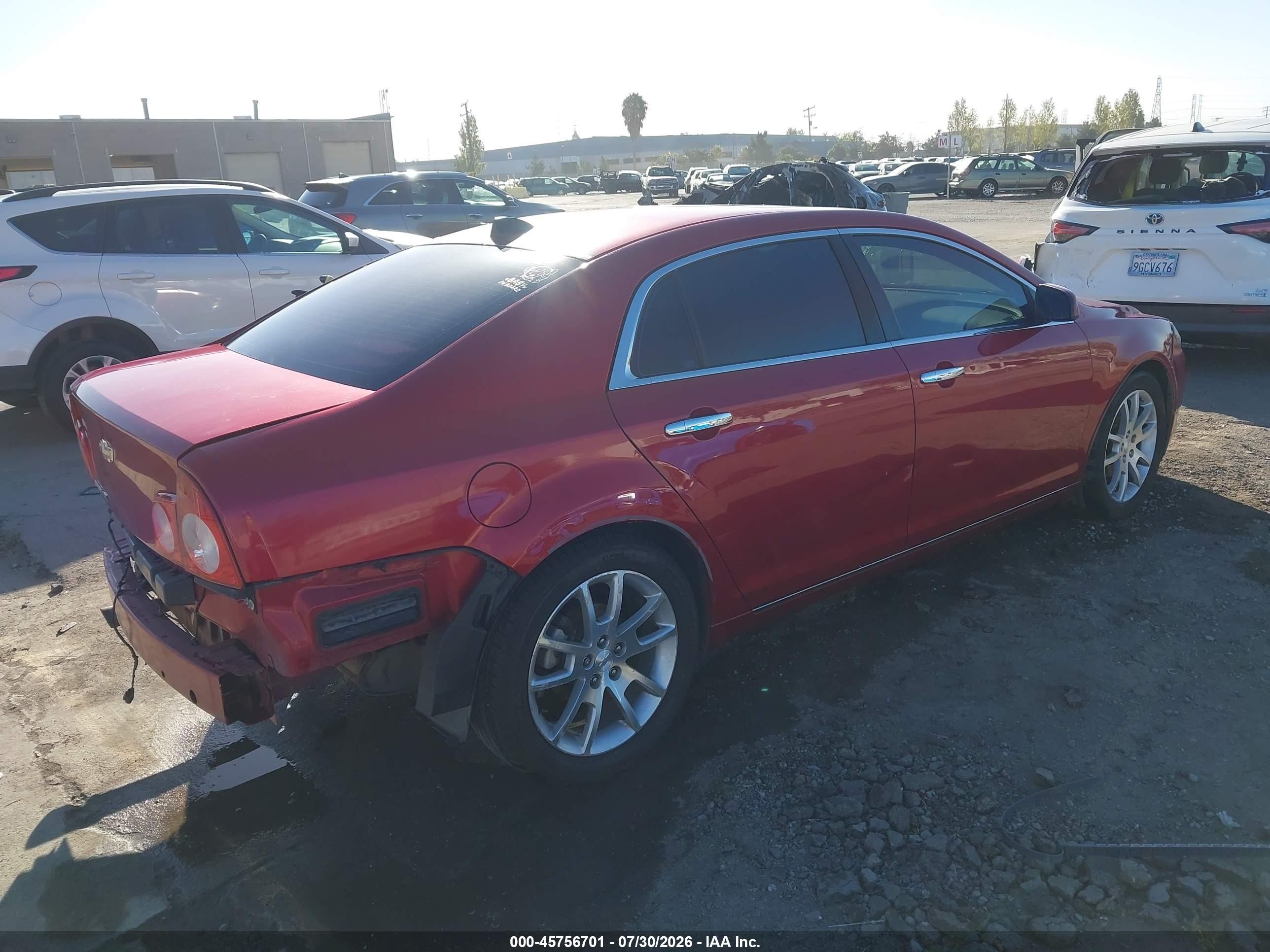 2012 Chevrolet Malibu 1lz Red vin: 1G1ZE5E08CF278086